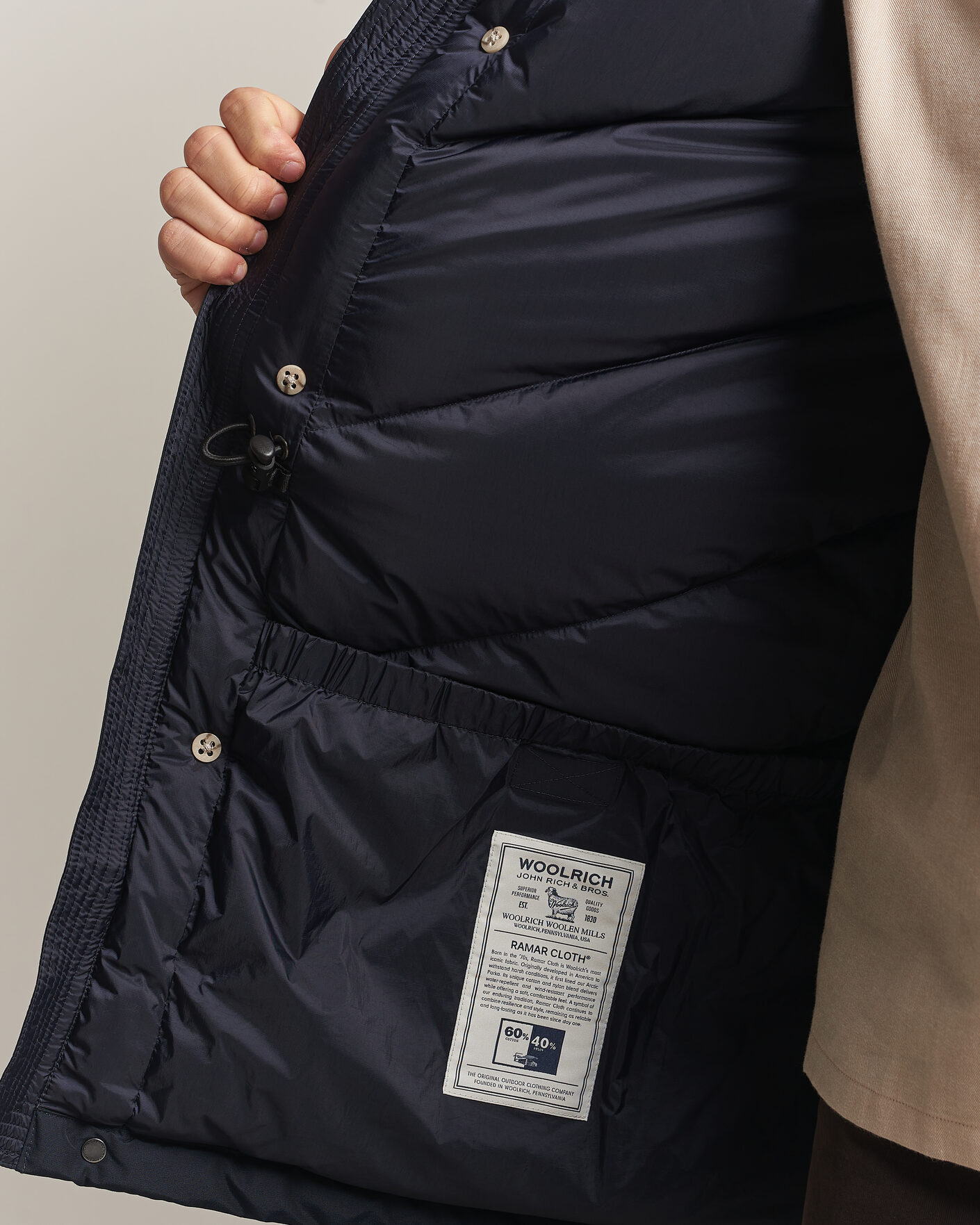Heren | Jassen | Woolrich | Arctic Parka No Fur Melton Blue