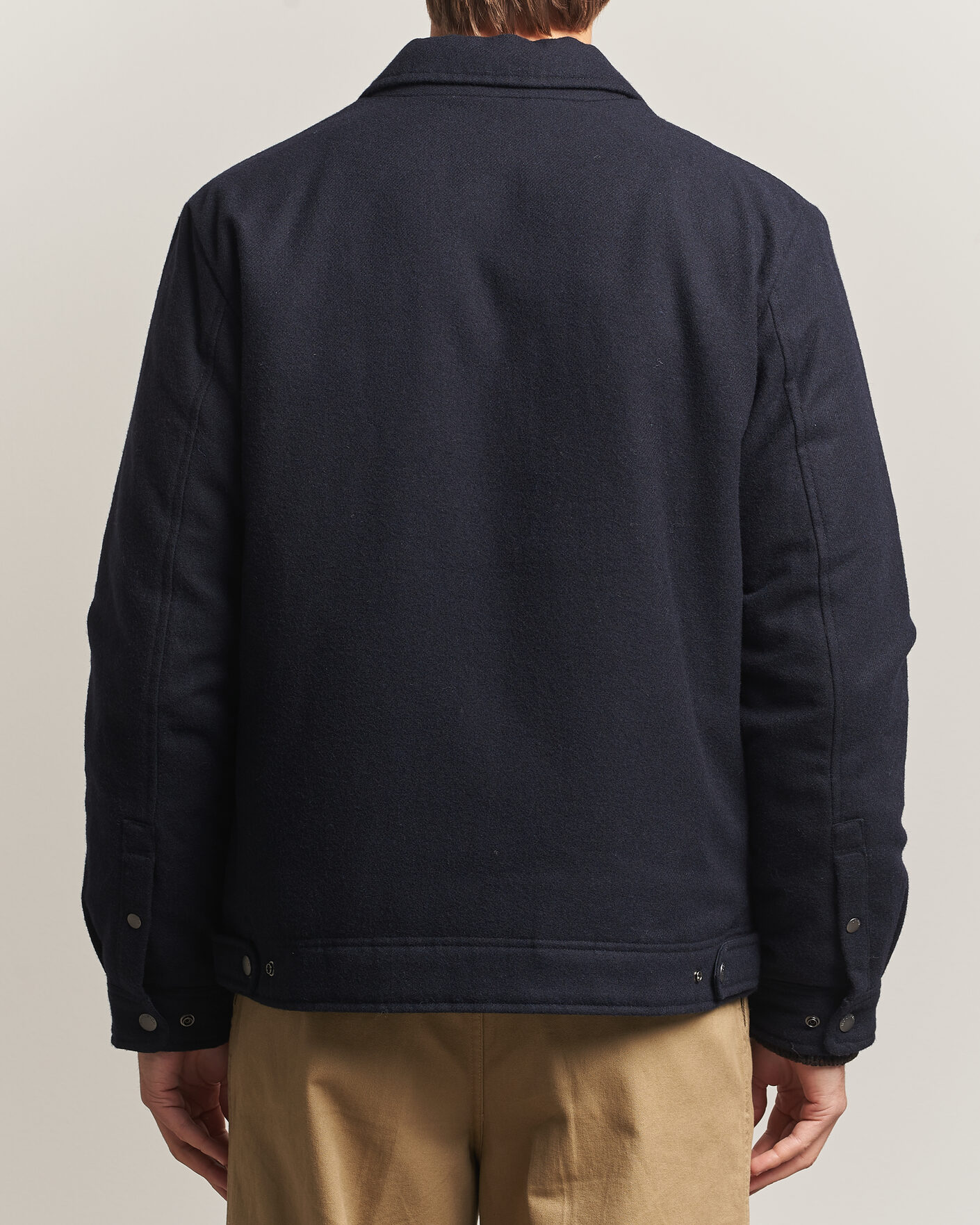 Heren | Jassen | Woolrich | Wool Light Padded Keating Shirt Jacket Melton Blue