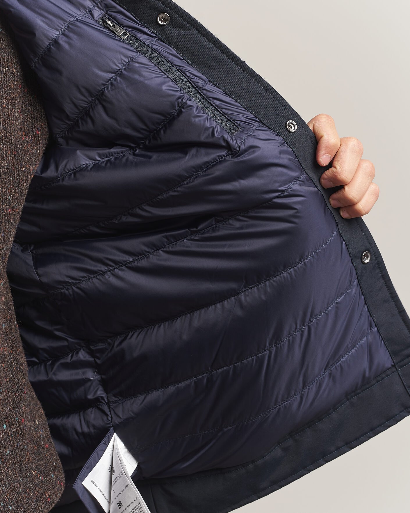 Heren | Jassen | Woolrich | Wool Light Padded Keating Shirt Jacket Melton Blue