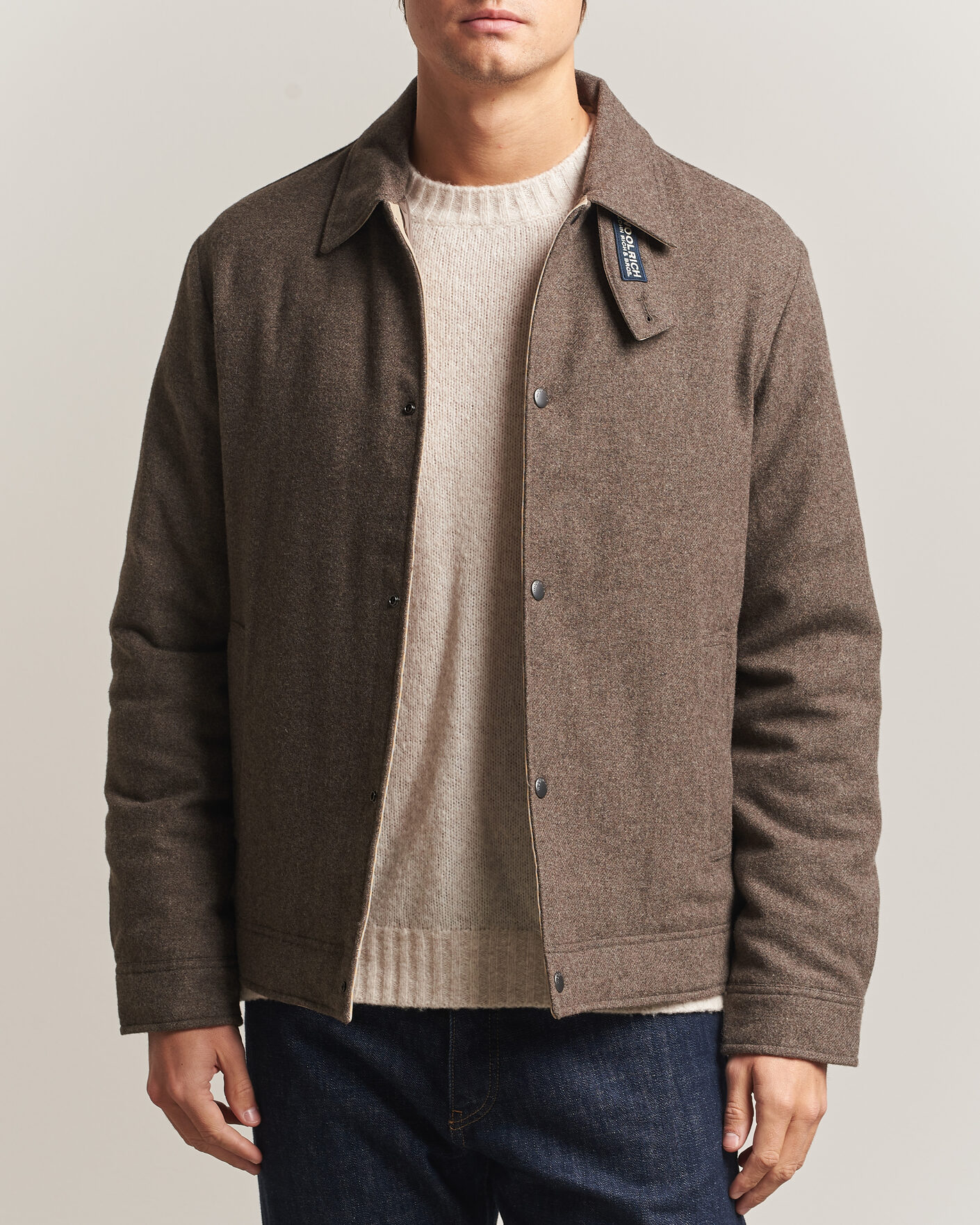 Heren | Jassen | Woolrich | Wool Light Padded Keating Shirt Jacket Falcon