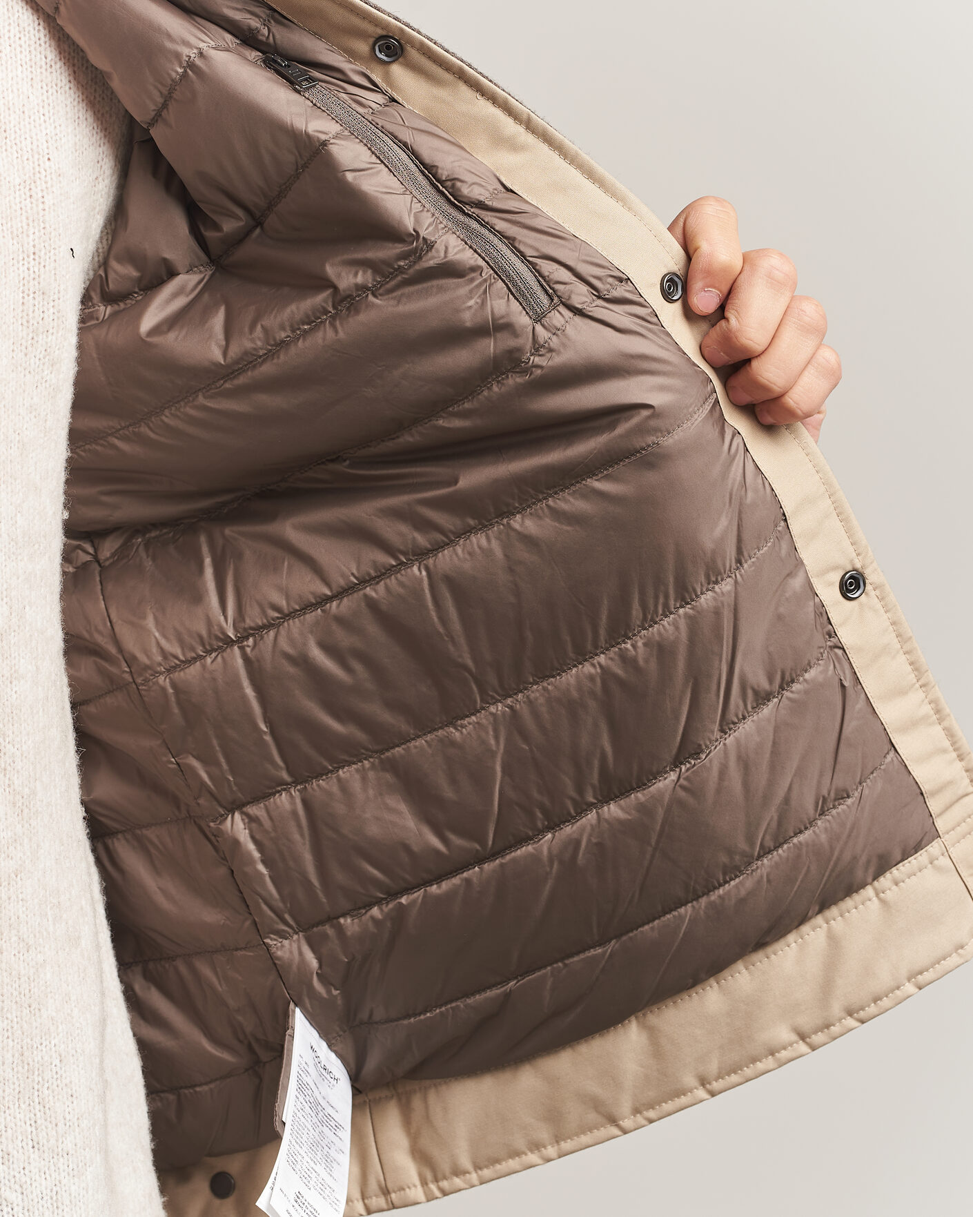 Heren | Jassen | Woolrich | Wool Light Padded Keating Shirt Jacket Falcon