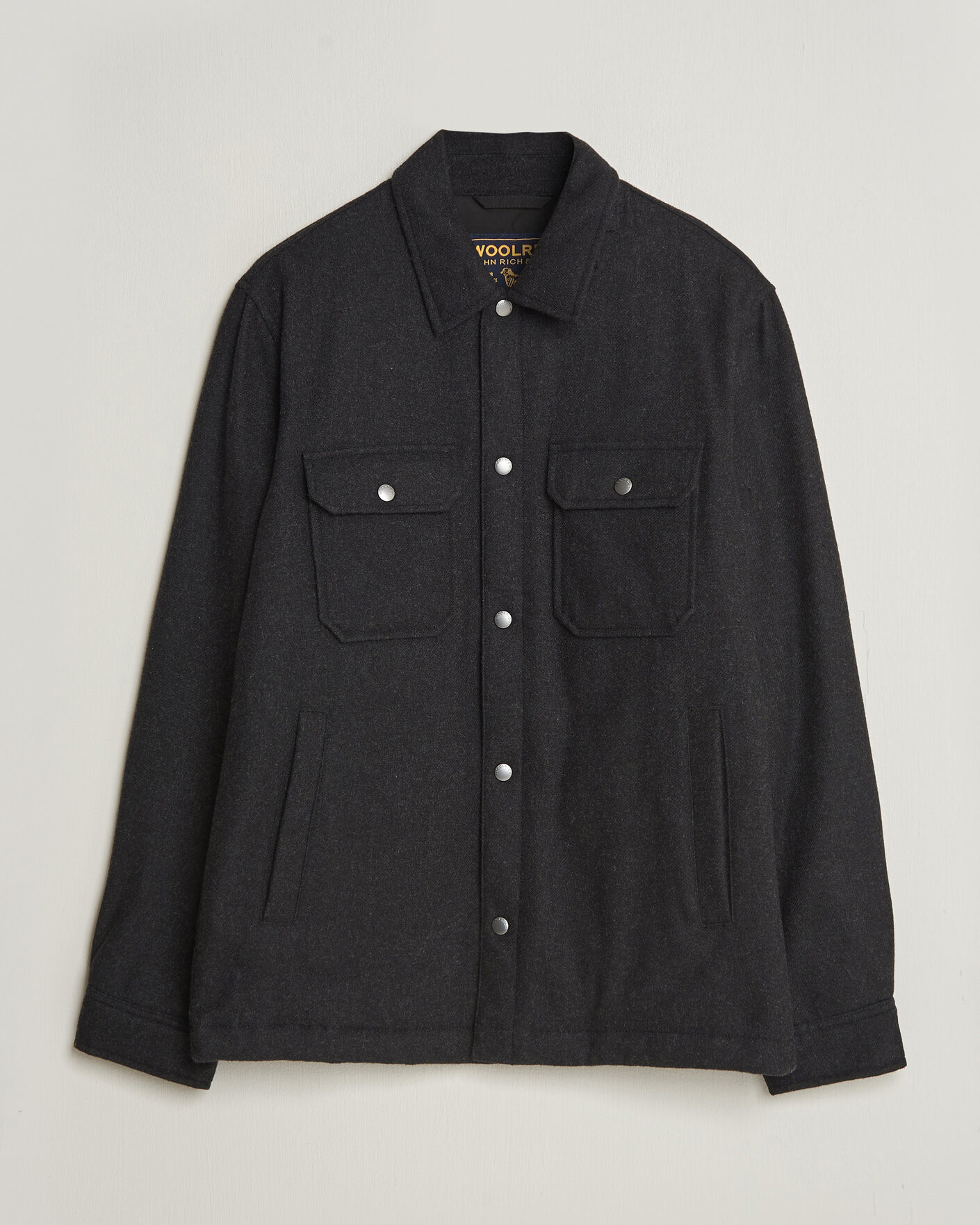 Heren | Jassen | Woolrich | Alaskan Wool Light Padded Shirt Jacket Faded Black