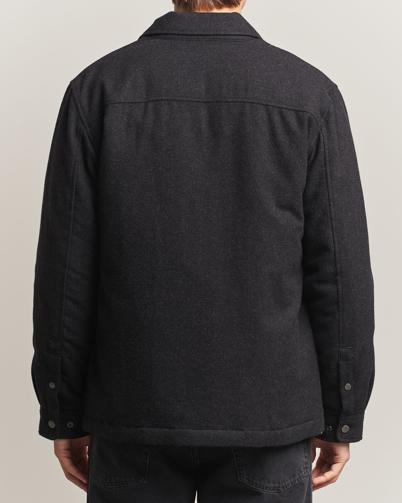 Heren | Jassen | Woolrich | Alaskan Wool Light Padded Shirt Jacket Faded Black