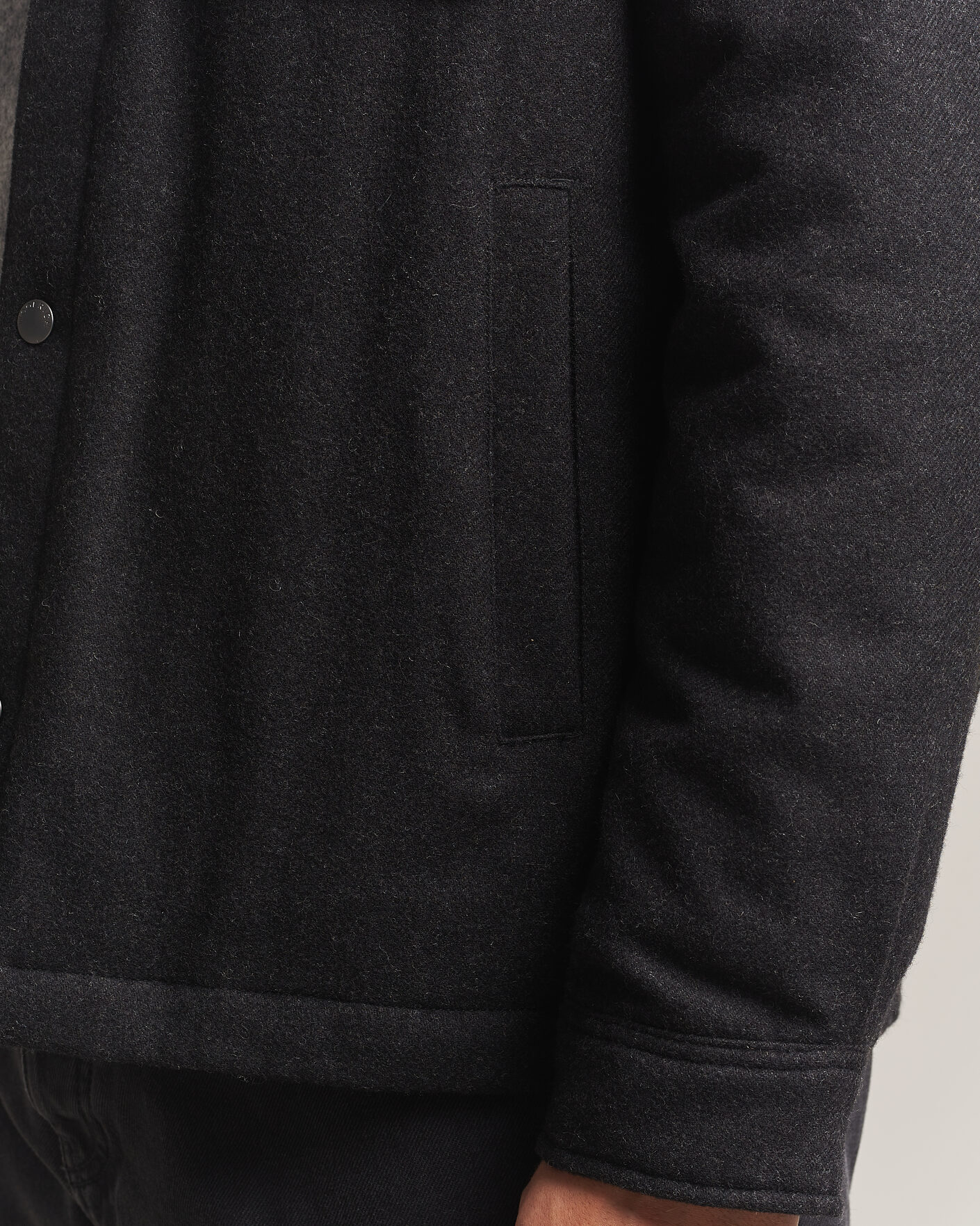 Heren | Jassen | Woolrich | Alaskan Wool Light Padded Shirt Jacket Faded Black