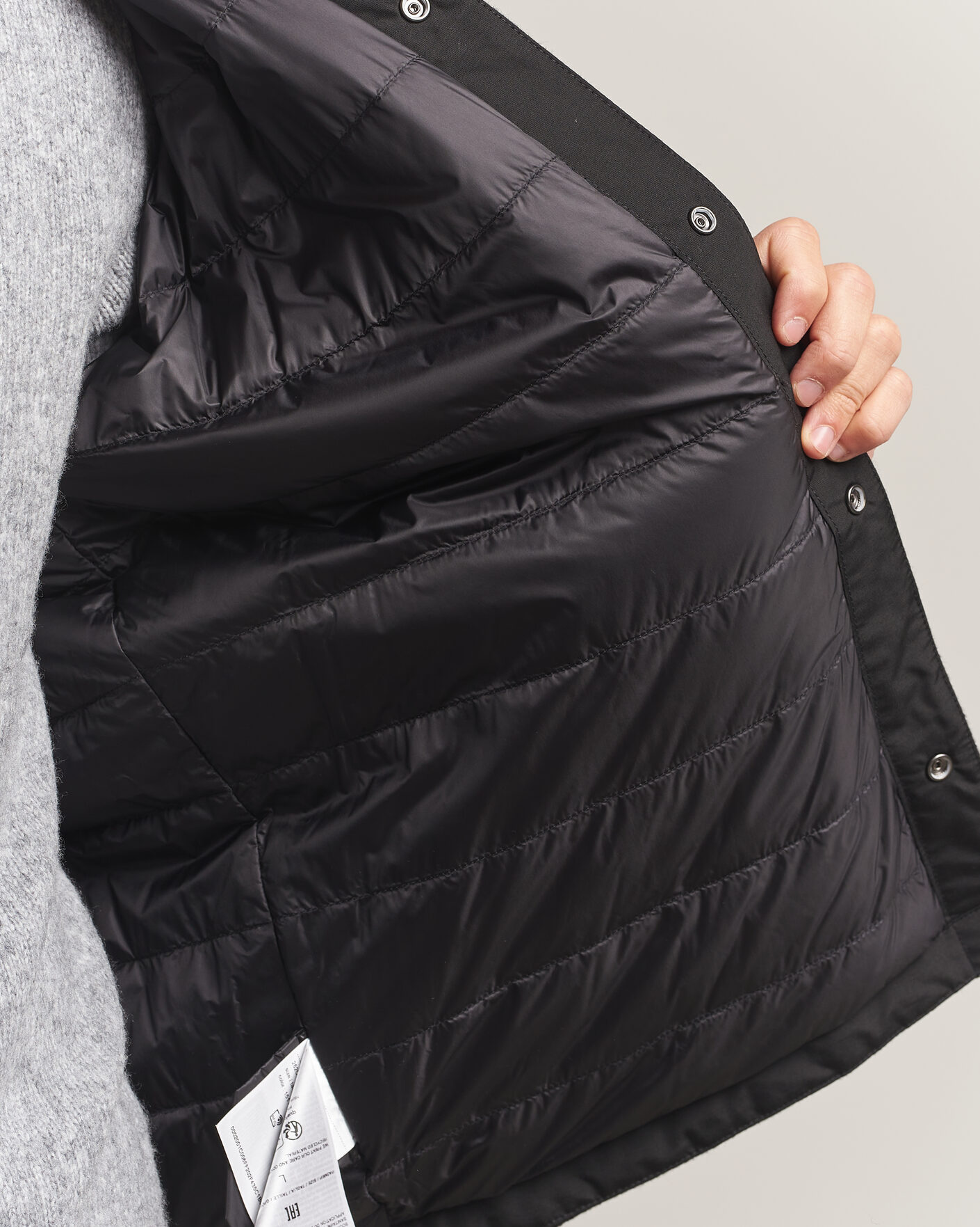 Heren | Jassen | Woolrich | Alaskan Wool Light Padded Shirt Jacket Faded Black