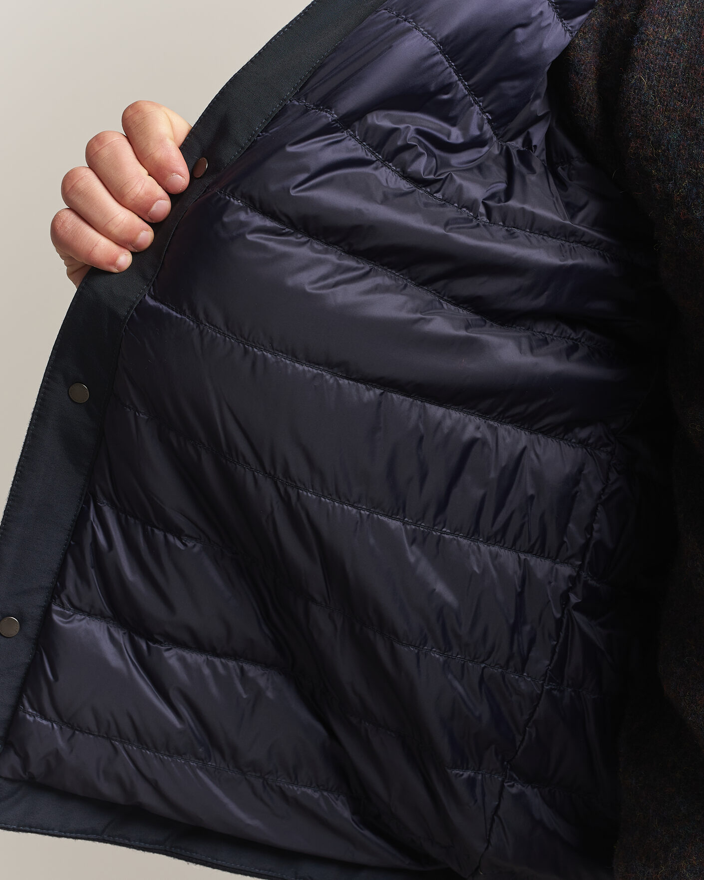 Heren | Jassen | Woolrich | Alaskan Wool Light Padded Shirt Jacket Melton Blue