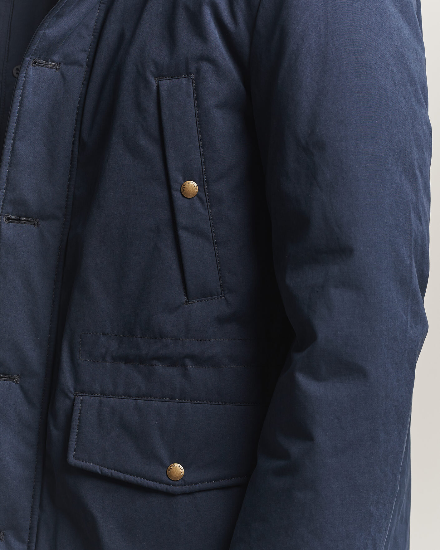 Heren | Jassen | Woolrich | Mountain Cloth Parka Melton Blue
