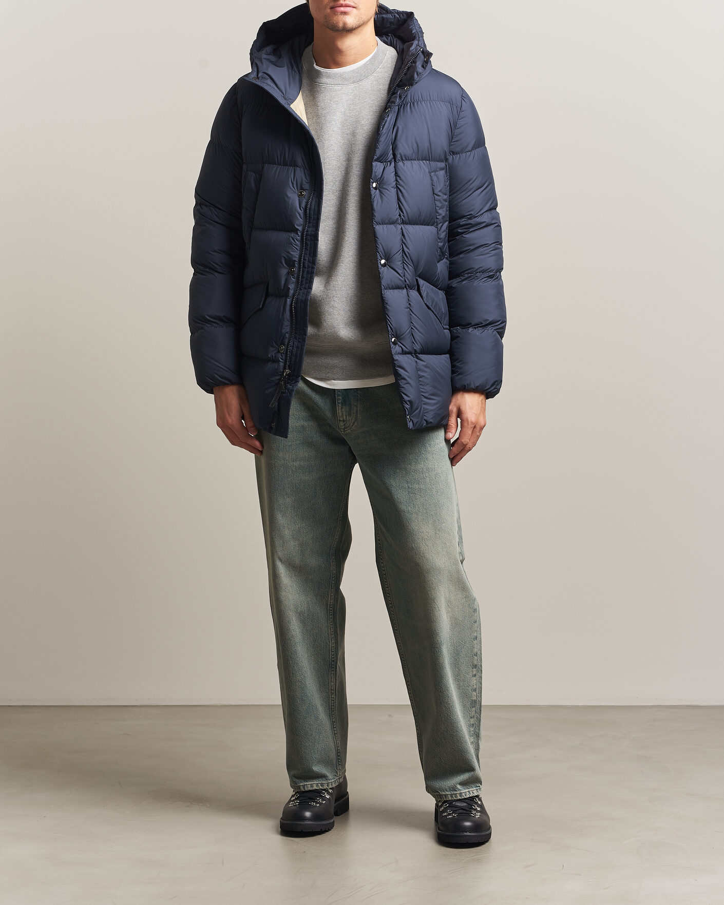 Heren | Jassen | Woolrich | Cloud Davis Parka Melton Blue