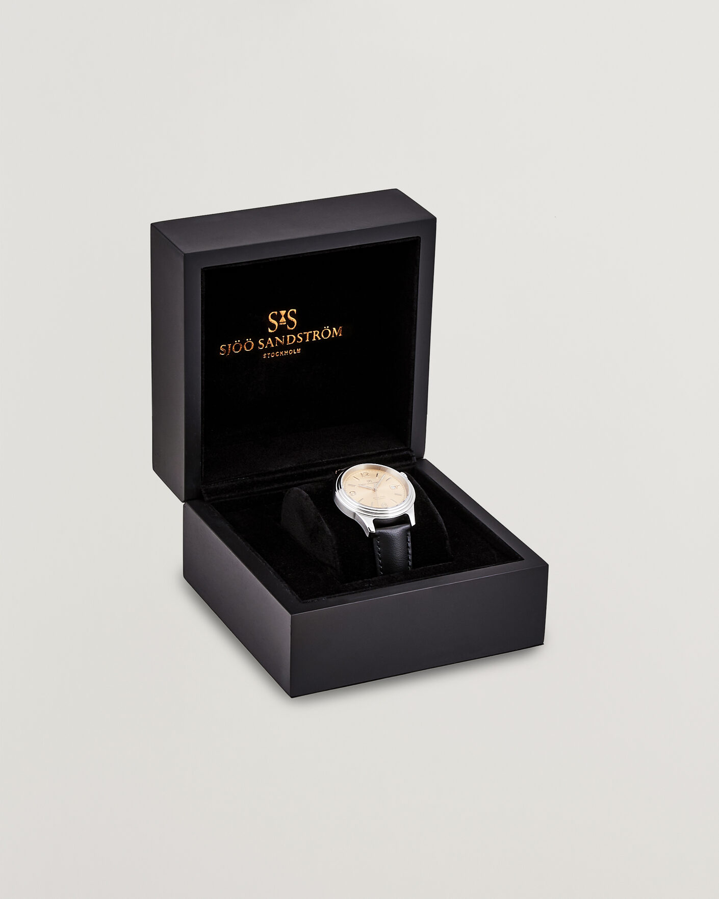 Heren | Sjöö Sandström Royal Steel 41mm Black Calf | Sjöö Sandström | Royal Steel 41mm Black Calf