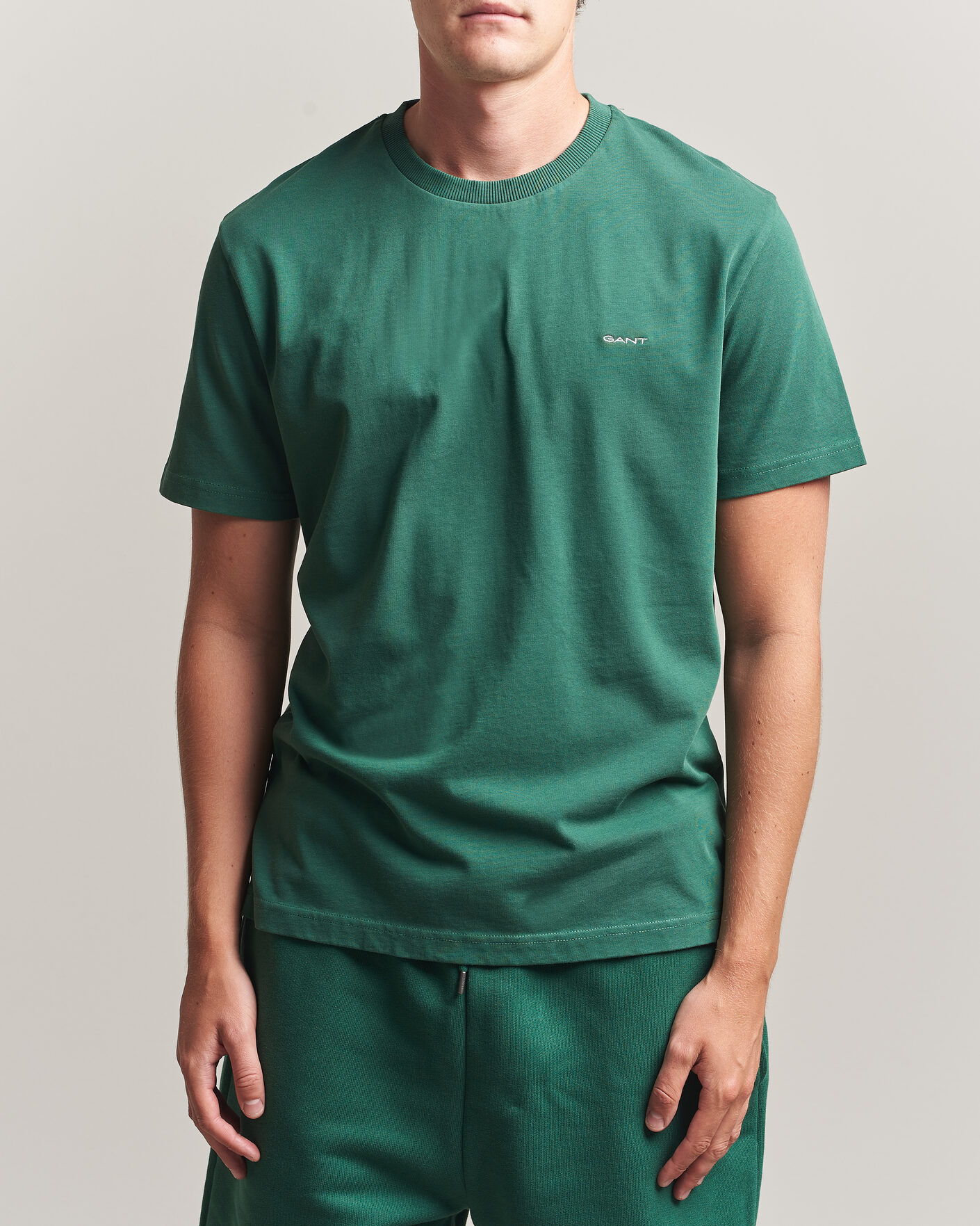 Heren | T-shirts | Gant | Tournament Crew Neck T-Shirt Green