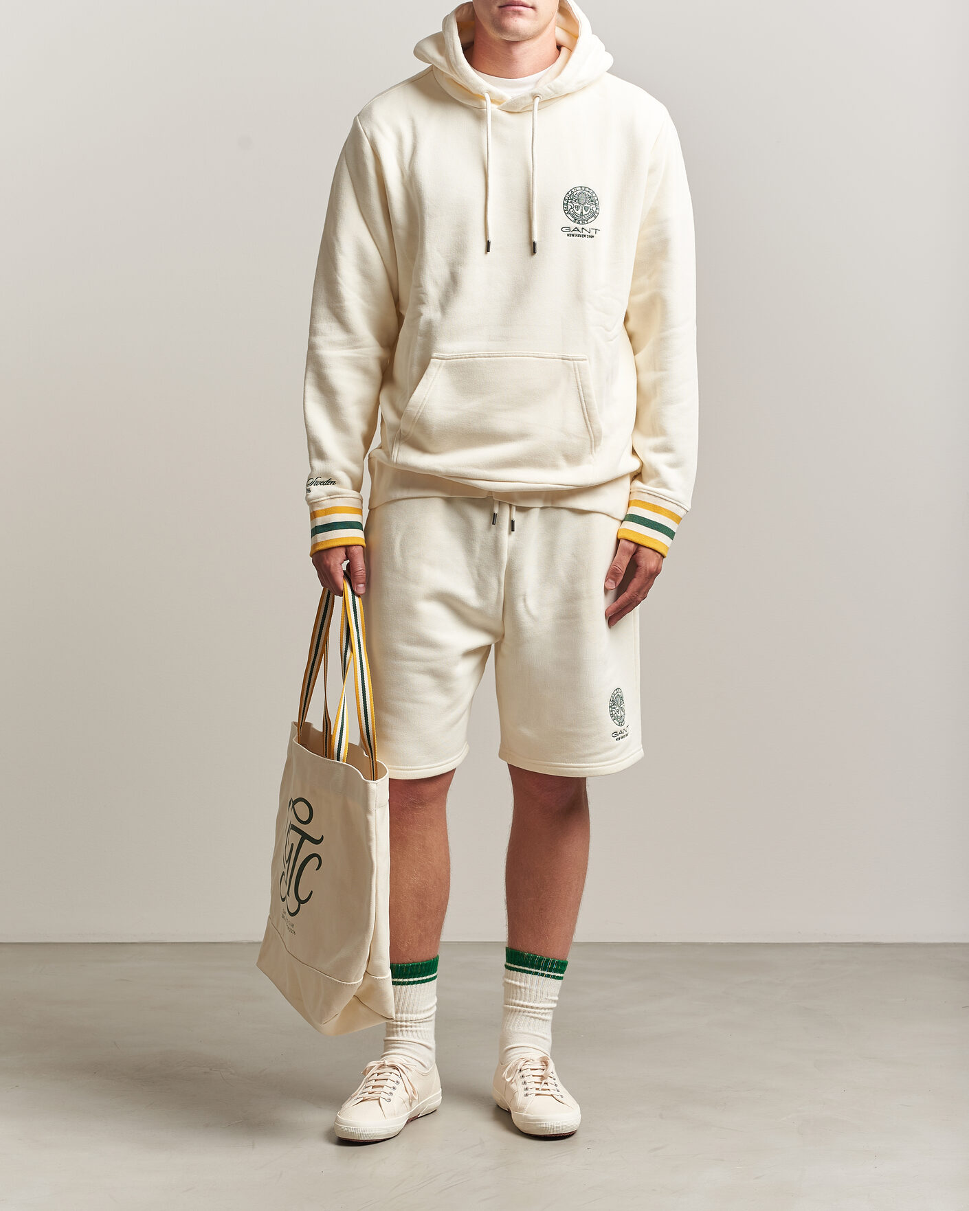 Heren | Truien | Gant | Tournament Hoodie Cream