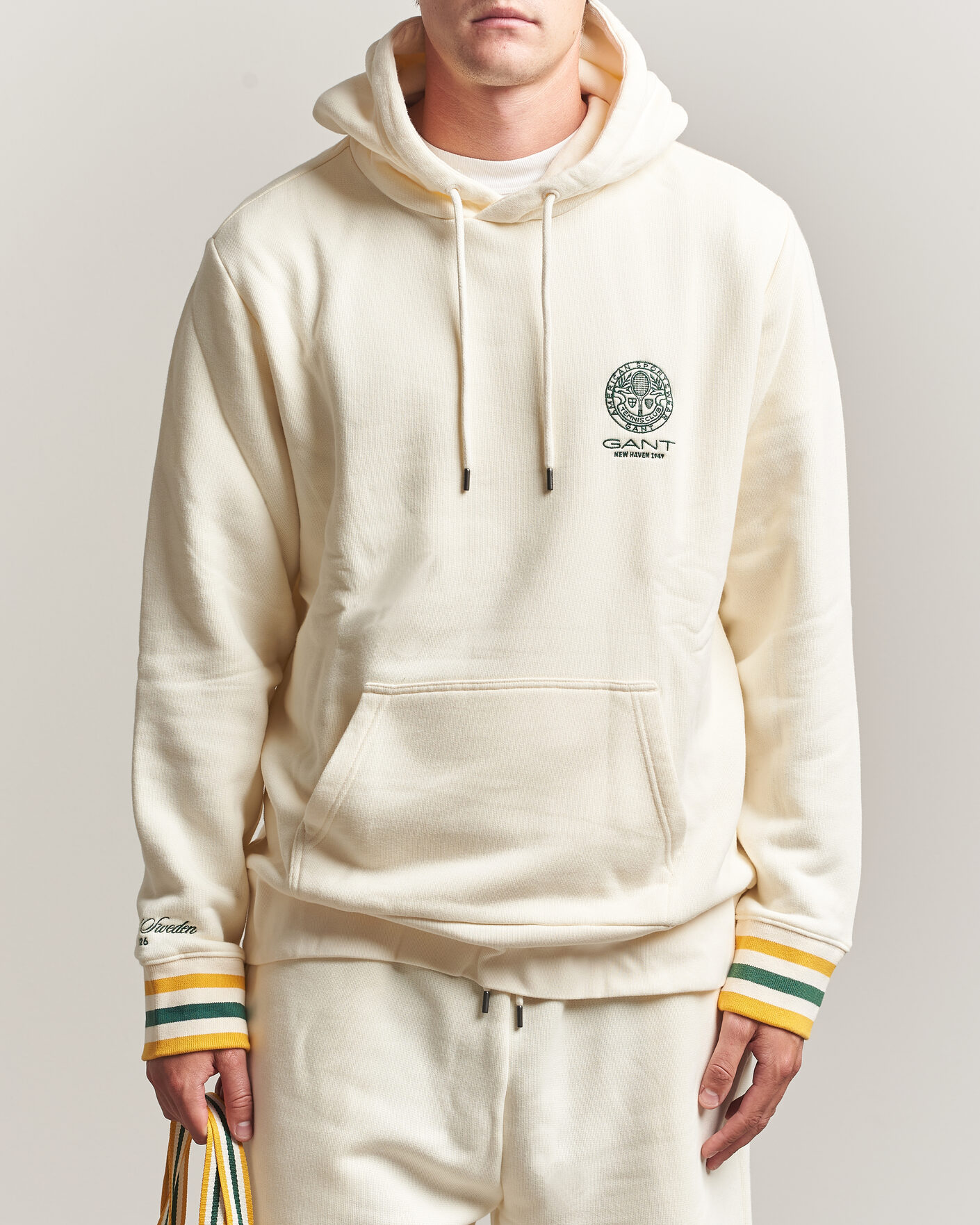 Heren | Truien | Gant | Tournament Hoodie Cream