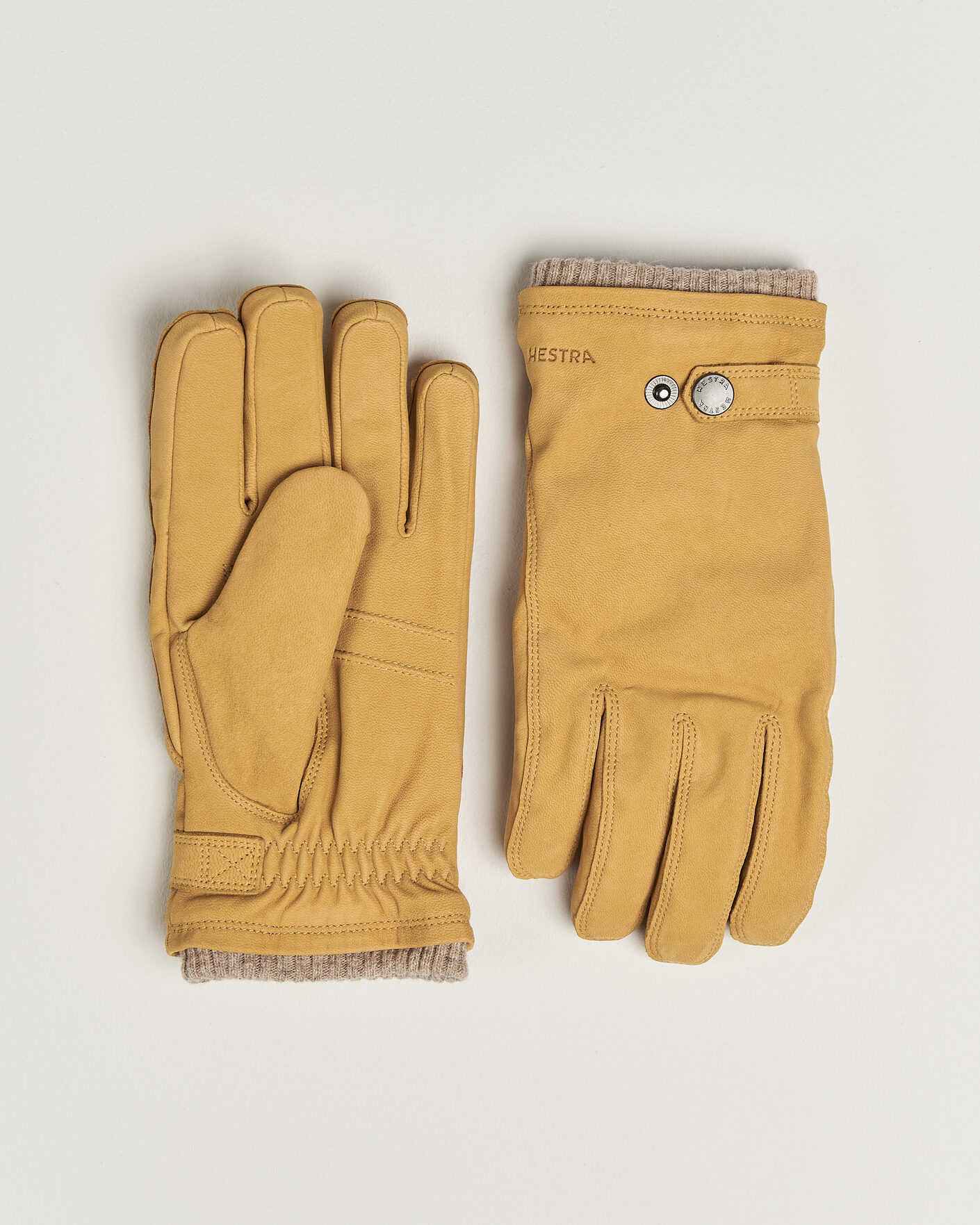 Heren | Handschoenen | Hestra | Bergvik Fleece Liner Buckle Nubuck Glove Tan
