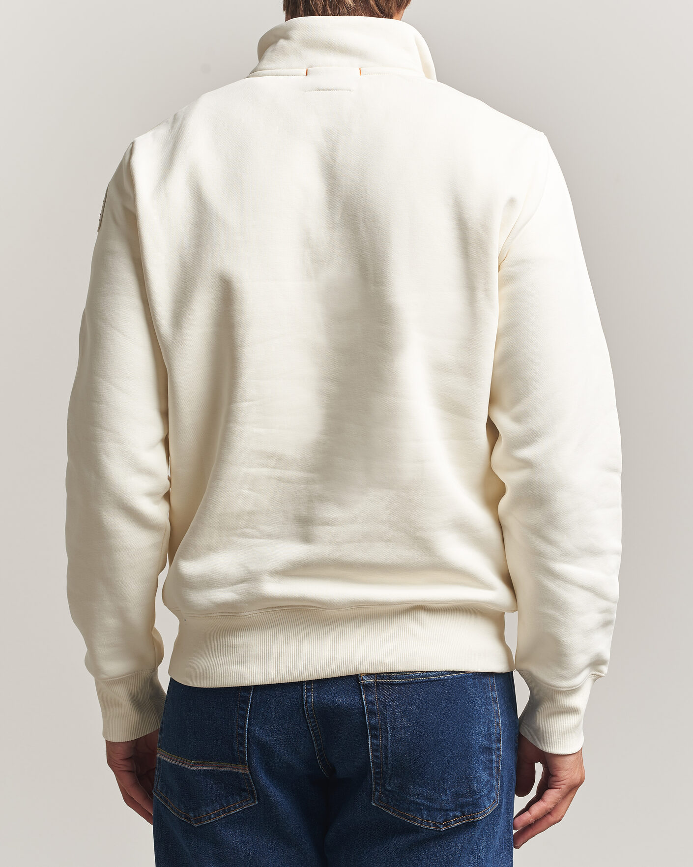 Heren | Truien | Parajumpers | Broad Peak Super Easy Half Zip Sweatshirt Warm Ivory