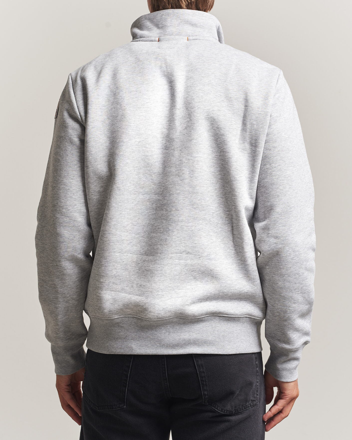 Heren | Truien | Parajumpers | Broad Peak Super Easy Half Zip Sweatshirt Ash Grey Melange
