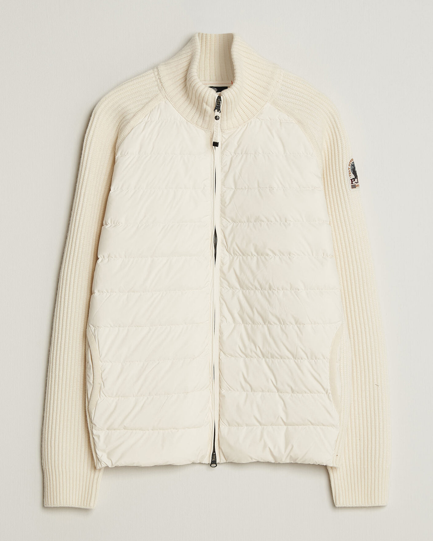 Heren | Jassen | Parajumpers | Olmo Rib Knitted Hybrid Jacket Warm Ivory
