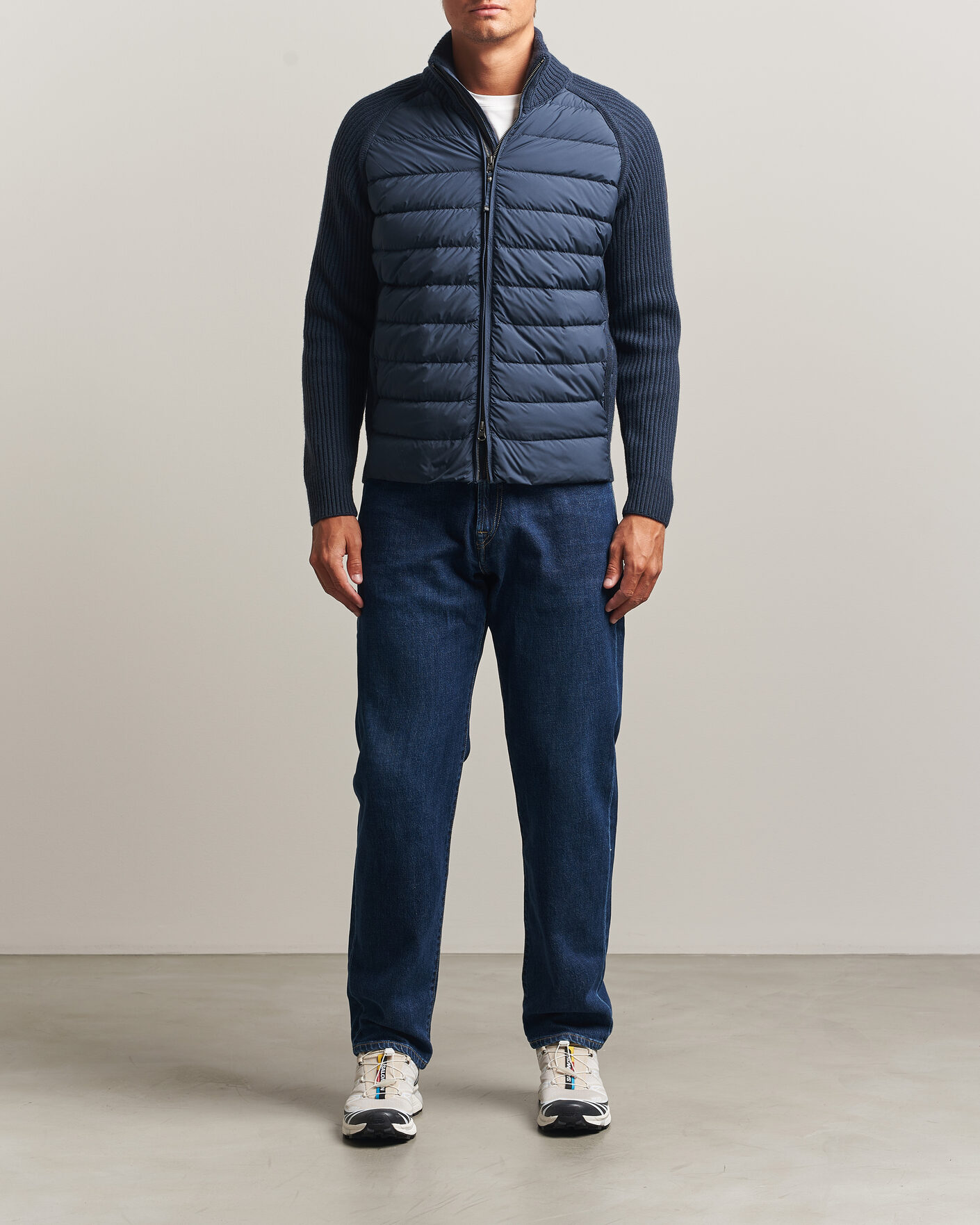 Heren | Jassen | Parajumpers | Olmo Rib Knitted Hybrid Jacket Nine Iron