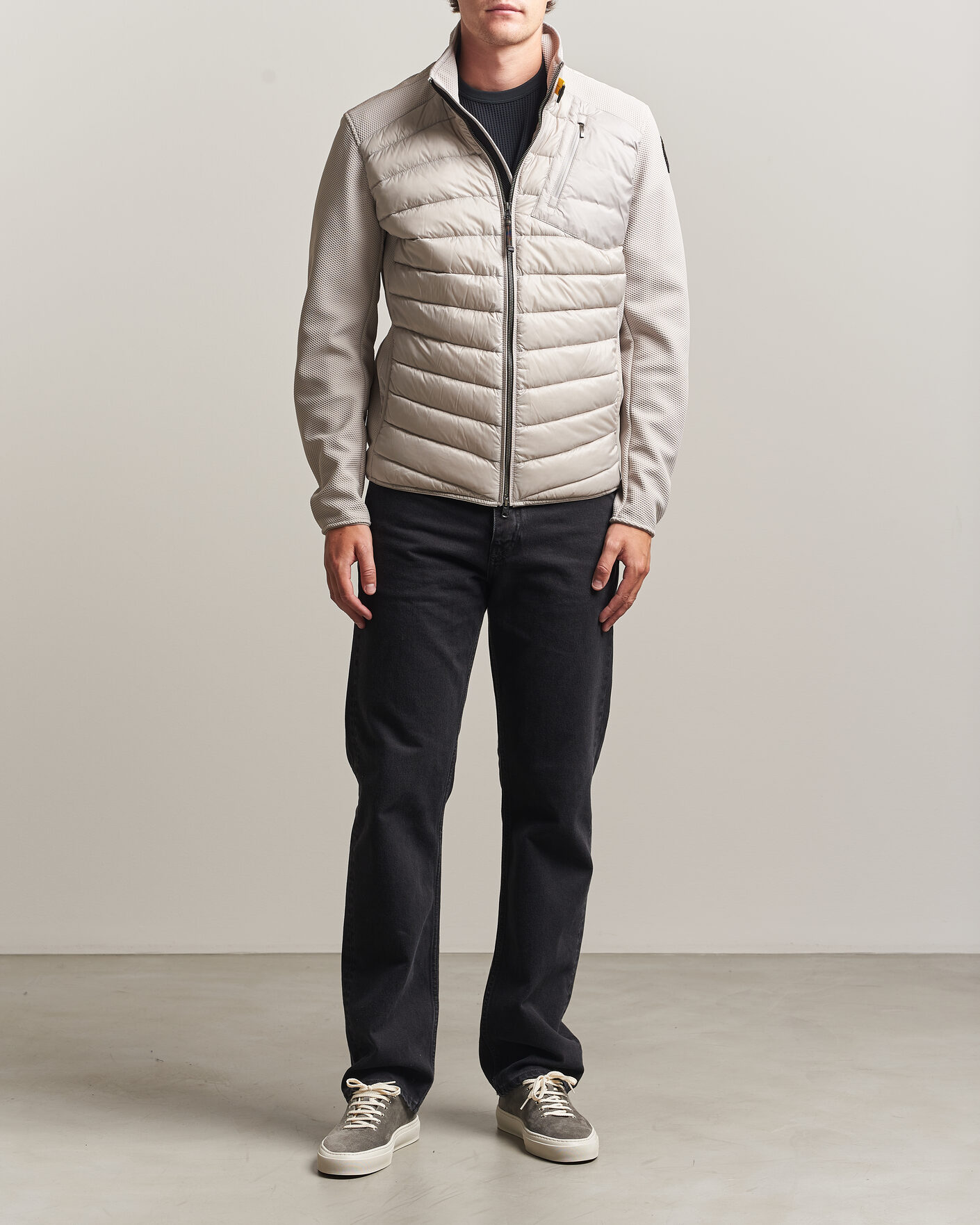 Heren | Jassen | Parajumpers | Jayden Warm Up Hybrid Jacket Mid Grey