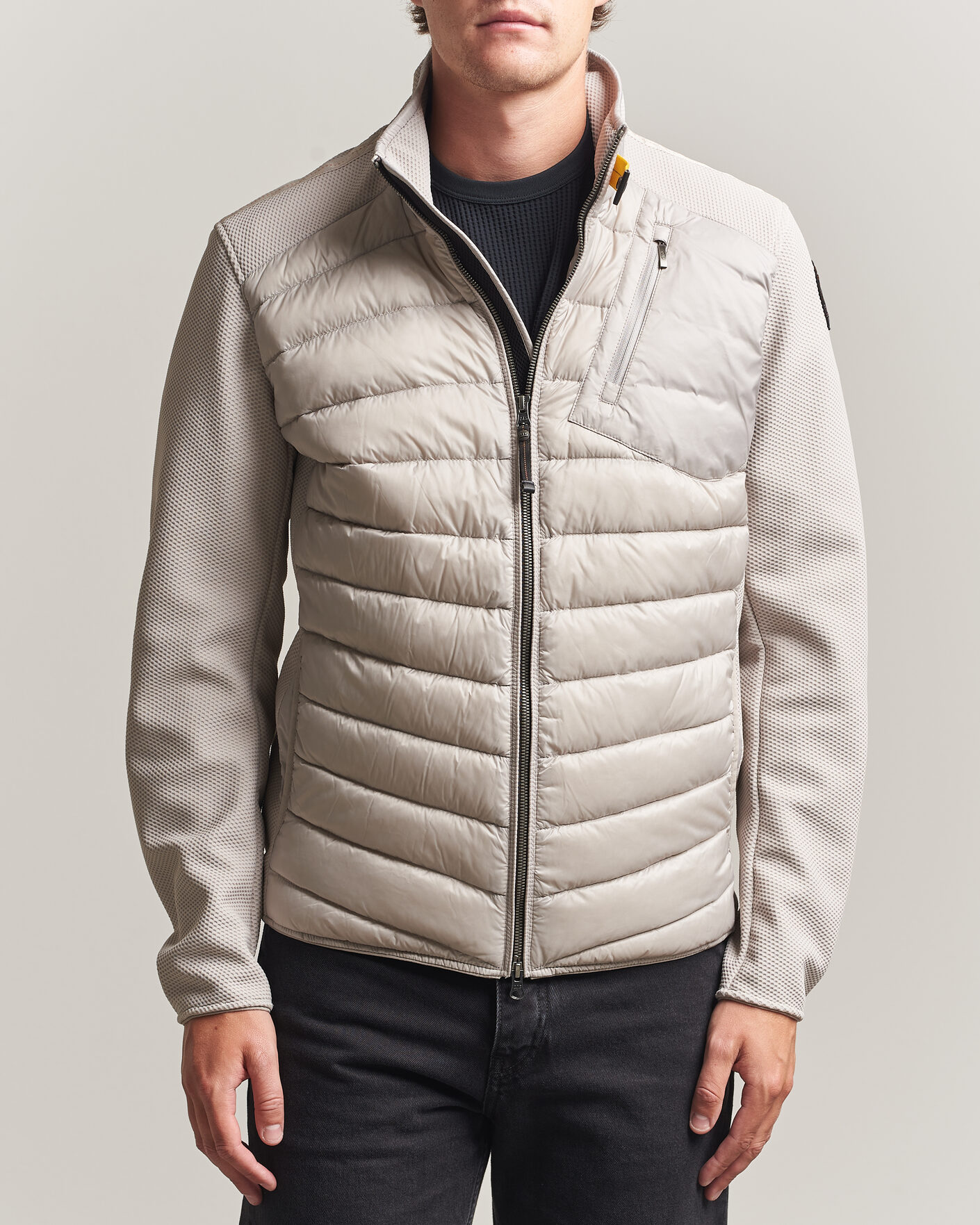 Heren | Jassen | Parajumpers | Jayden Warm Up Hybrid Jacket Mid Grey