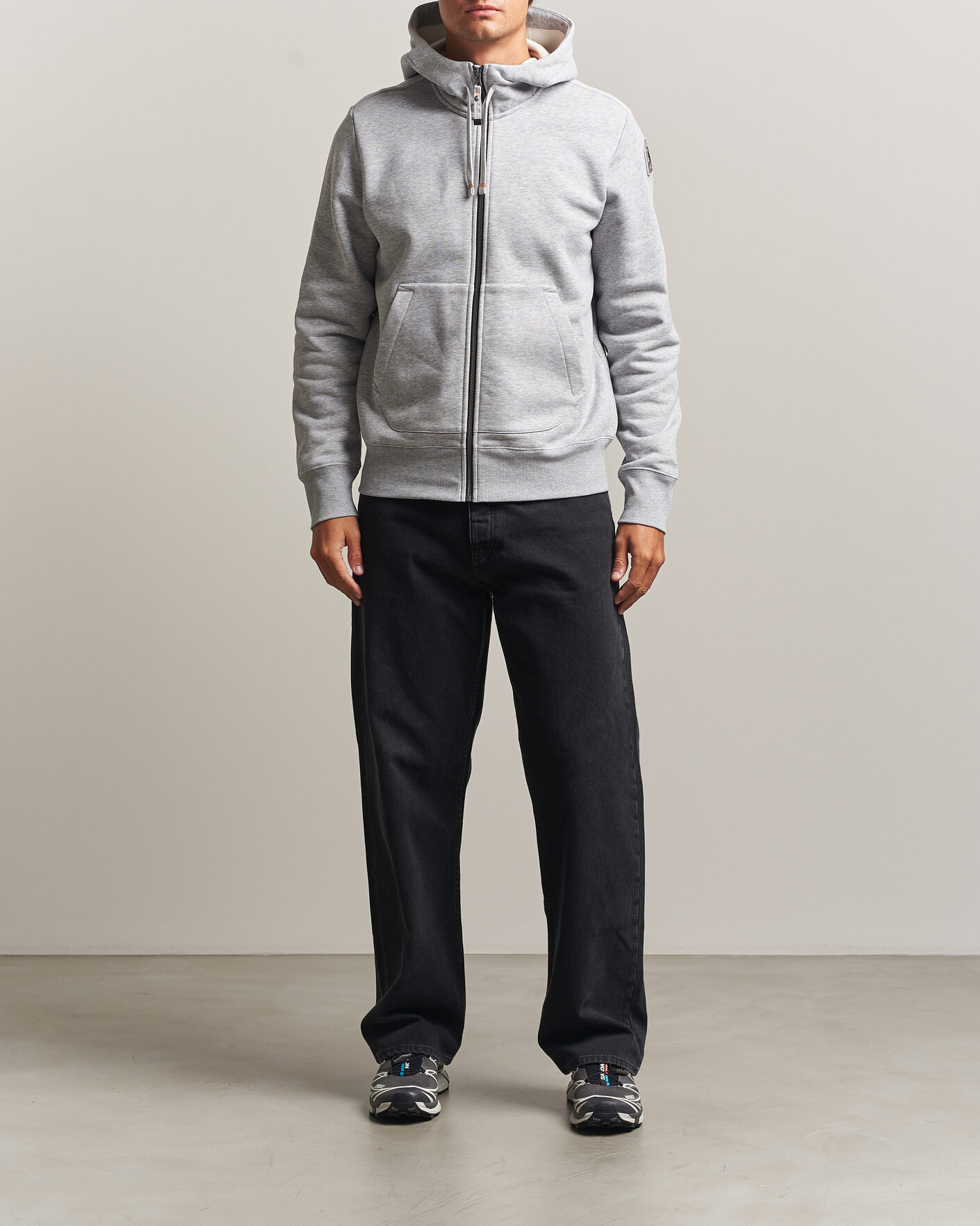 Heren | Truien | Parajumpers | Charlie Super Easy Full Zip Ash Grey Melange