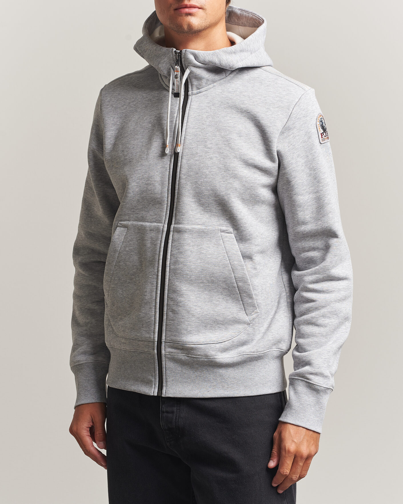 Heren | Truien | Parajumpers | Charlie Super Easy Full Zip Ash Grey Melange