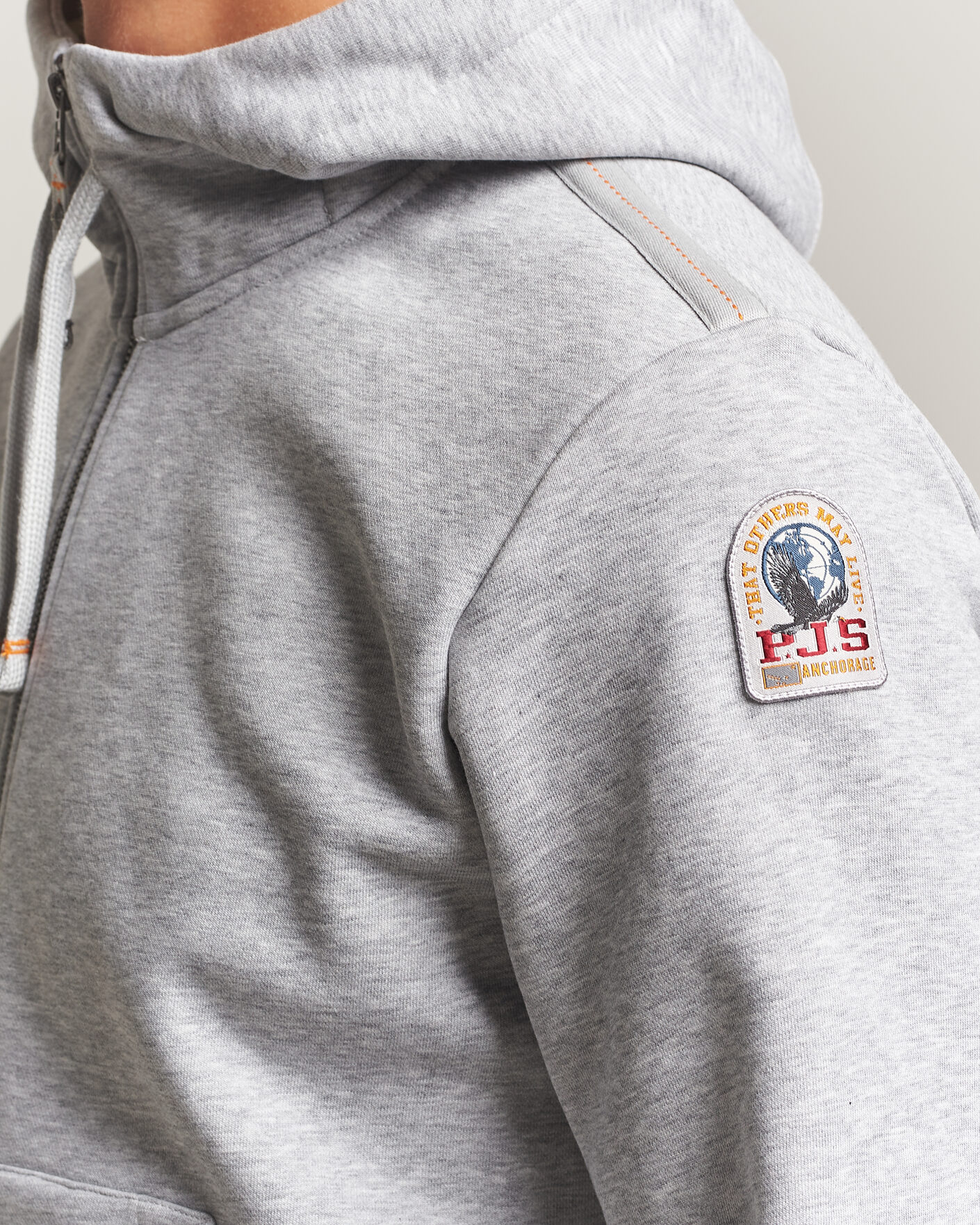 Heren | Truien | Parajumpers | Charlie Super Easy Full Zip Ash Grey Melange