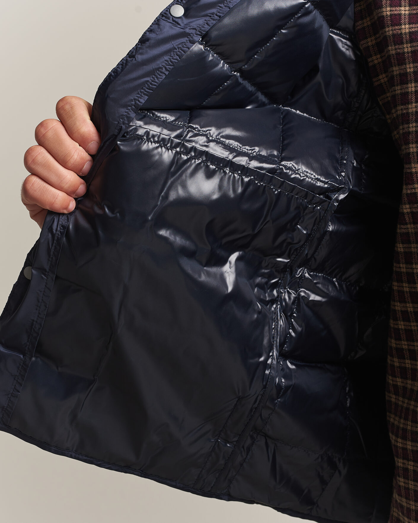 Heren | Gilets | TAION | V-Neck Lightweight Down Vest Dark Navy