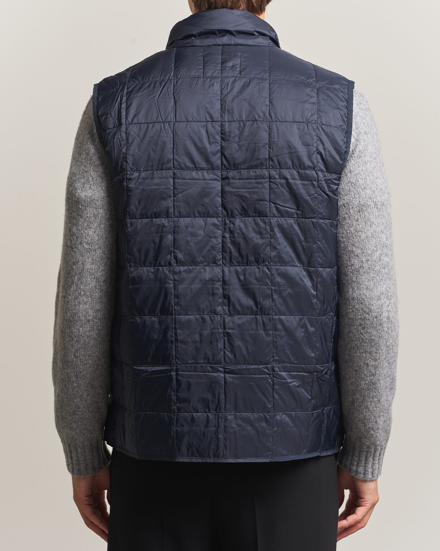 Heren | Gilets | TAION | High Neck Full Zip Lightweight Down Vest Dark Navy