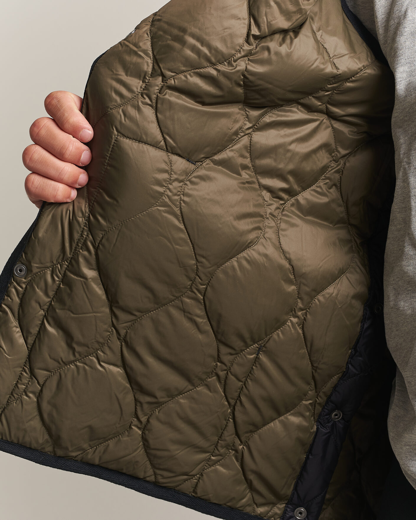 Heren | Gilets | TAION | Military Crew Neck Down Vest Black