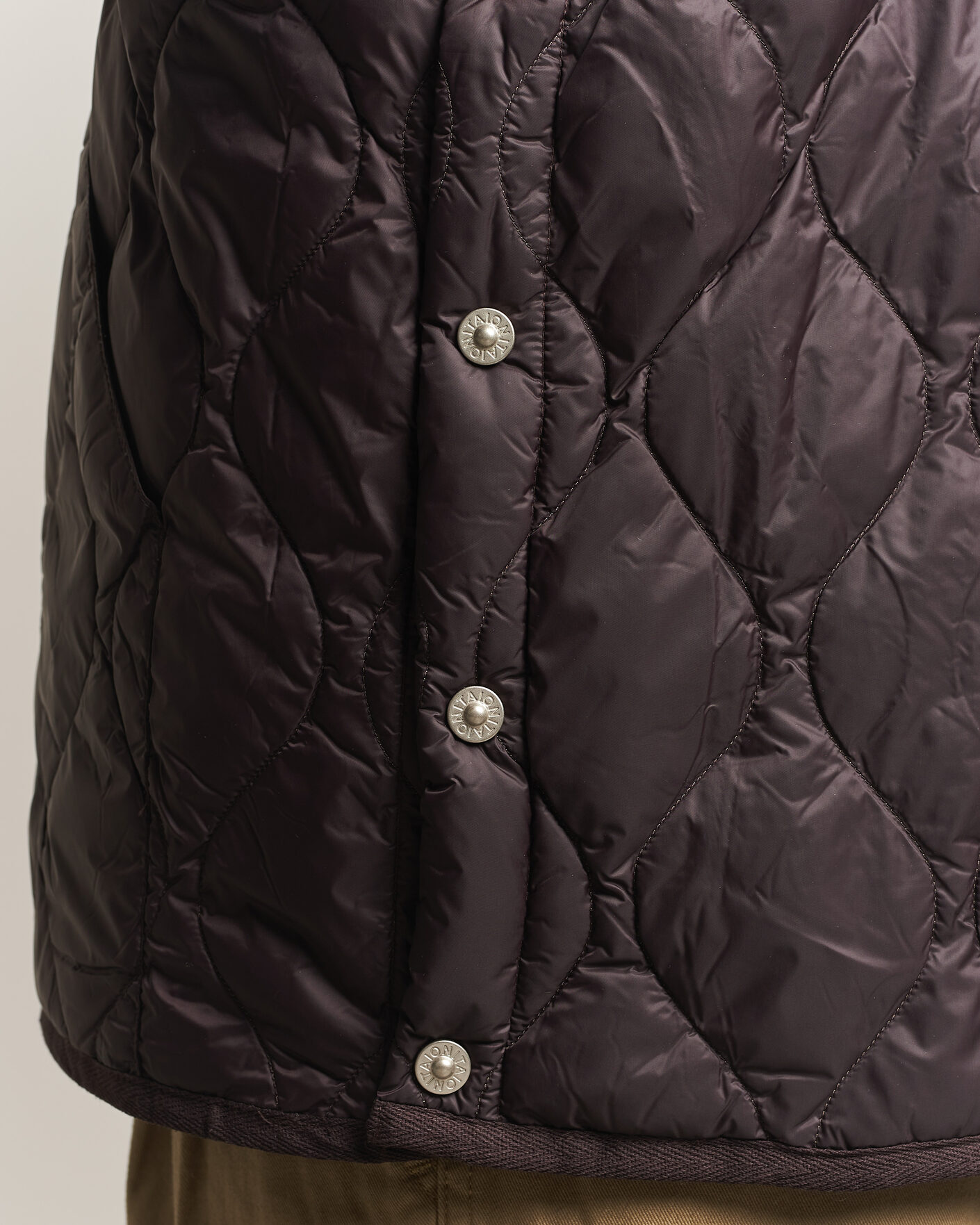 Heren | Gilets | TAION | Military Crew Neck Down Vest Dark Choco