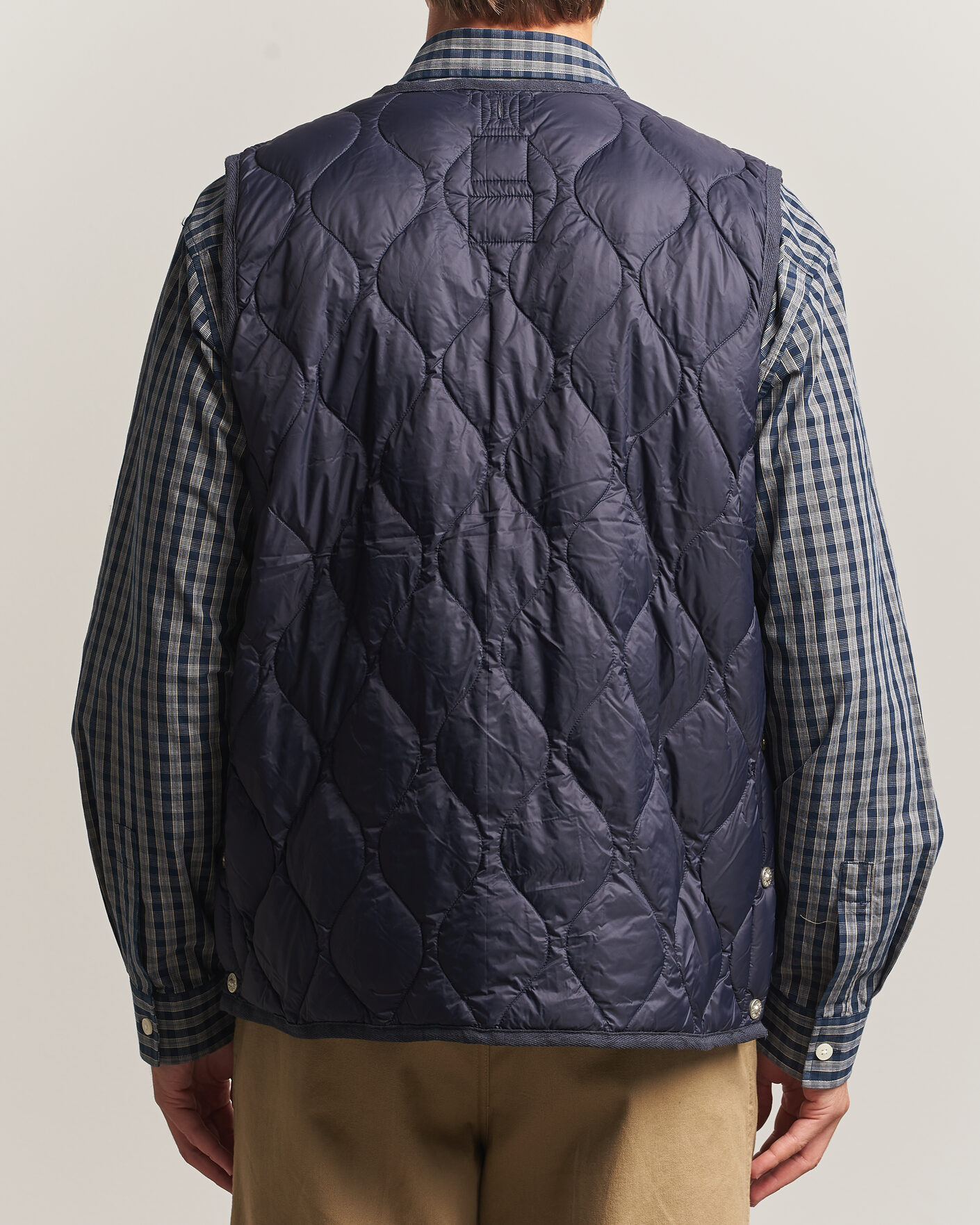 Heren | Gilets | TAION | Military Crew Neck Down Vest Dark Navy