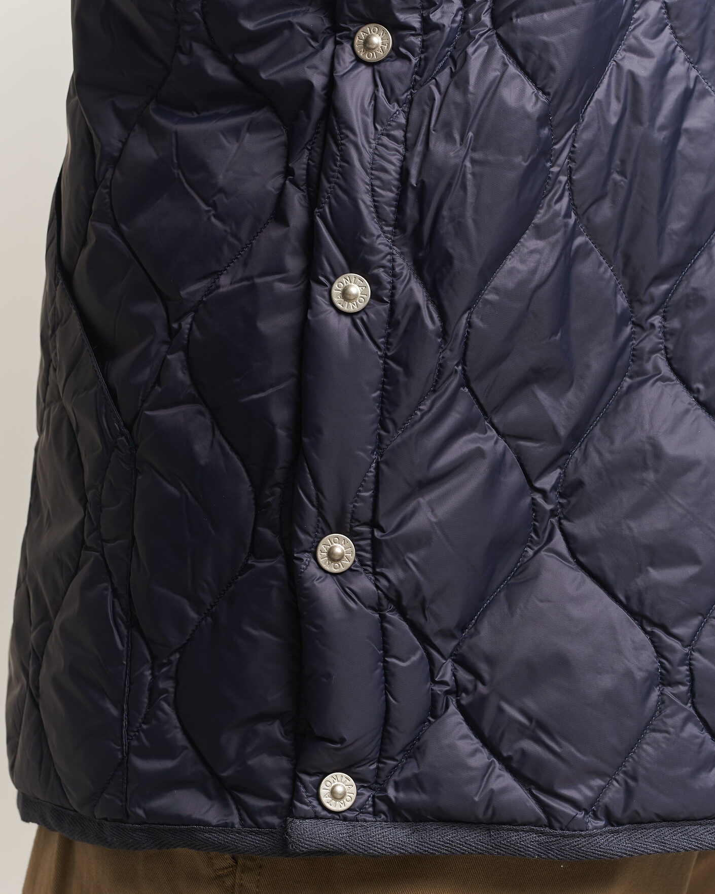 Heren | Gilets | TAION | Military Crew Neck Down Vest Dark Navy