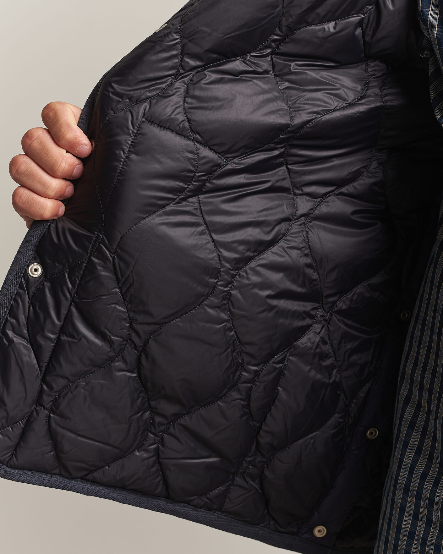 Heren | Gilets | TAION | Military Crew Neck Down Vest Dark Navy