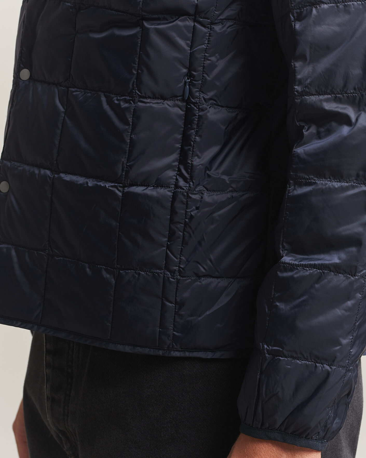Heren | Jassen | TAION | Crew Neck Button Down Jacket Dark Navy