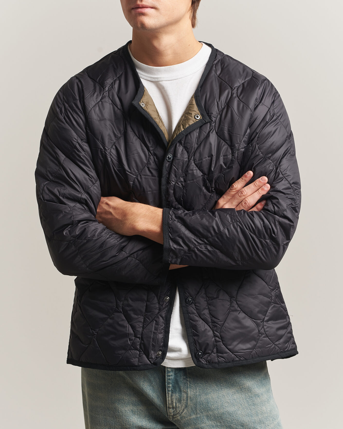 Heren | Jassen | TAION | Military Crew Neck Down Jacket Black