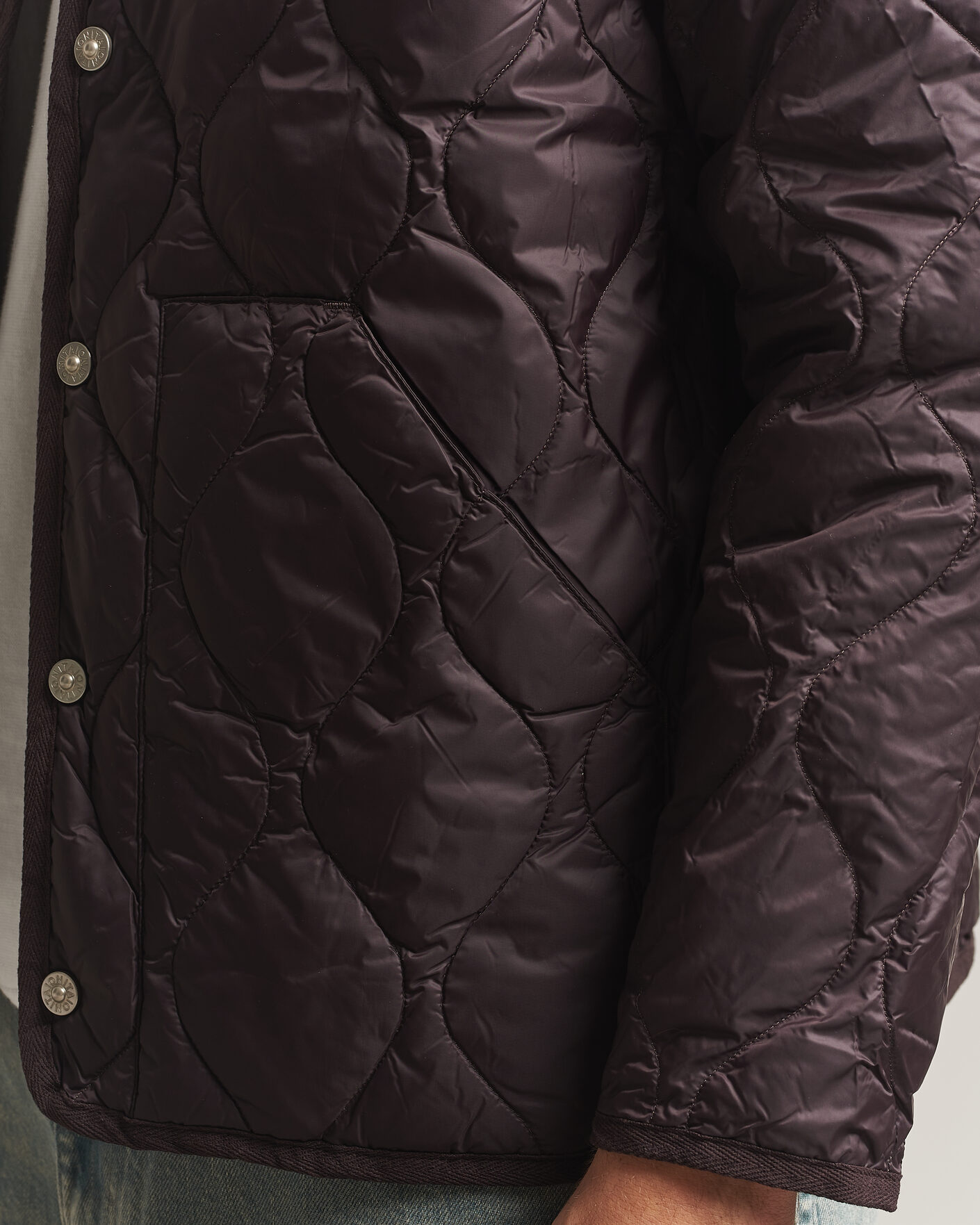 Heren | Jassen | TAION | Military Crew Neck Down Jacket Dark Choco