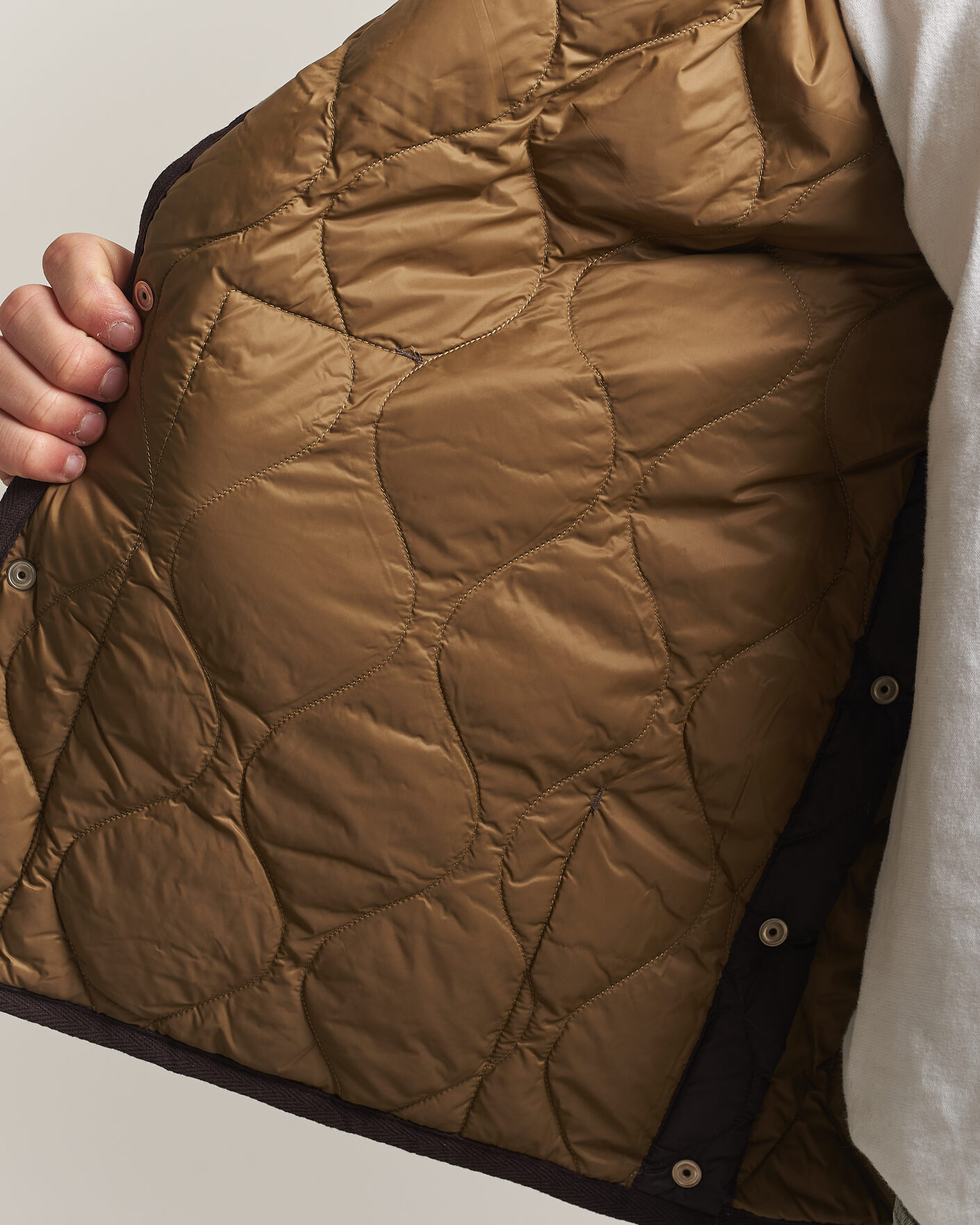 Heren | Jassen | TAION | Military Crew Neck Down Jacket Dark Choco