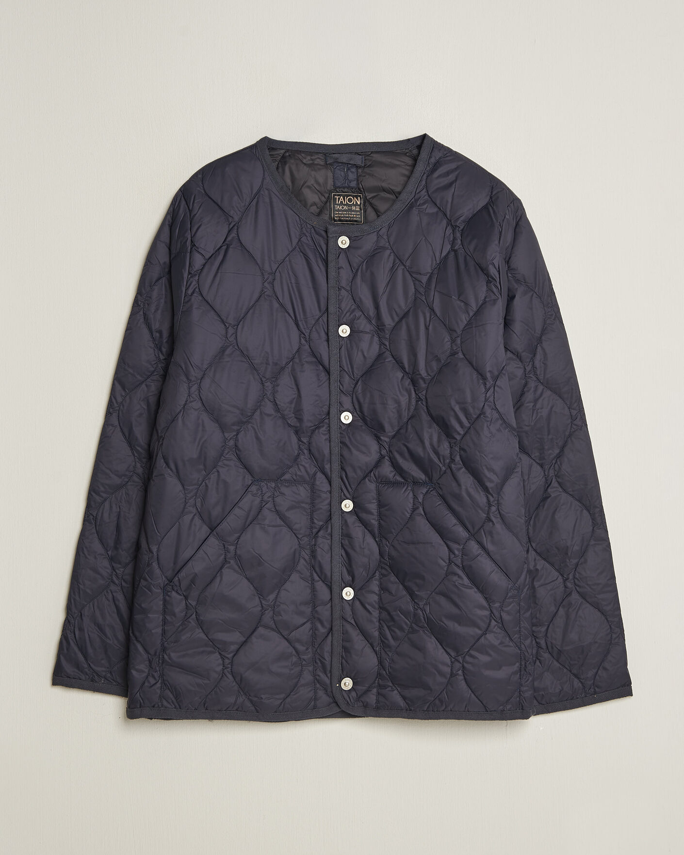 Heren | Jassen | TAION | Military Crew Neck Down Jacket Dark Navy
