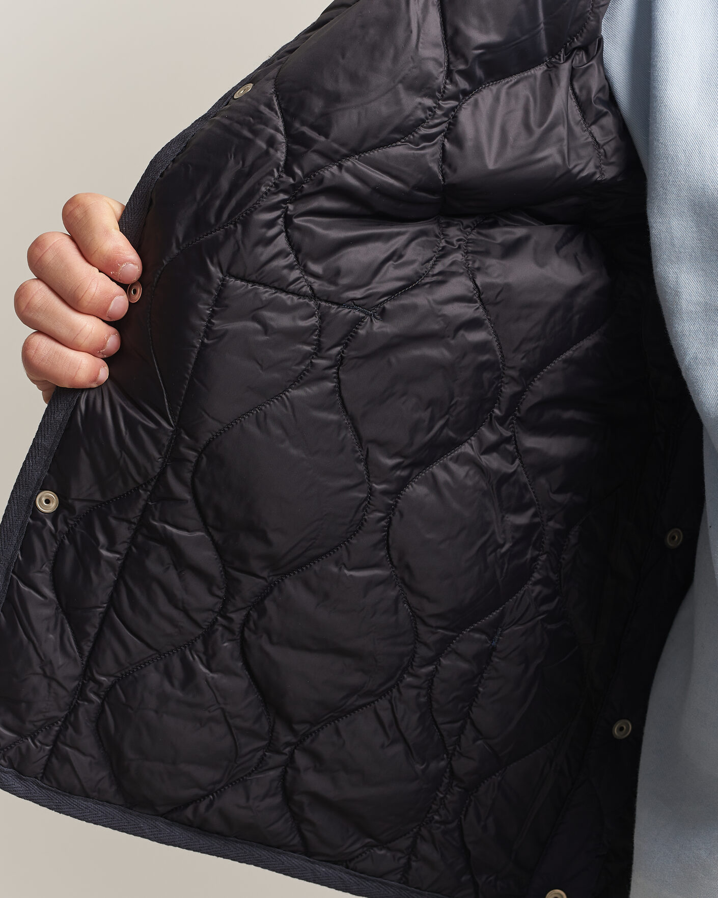 Heren | Jassen | TAION | Military Crew Neck Down Jacket Dark Navy