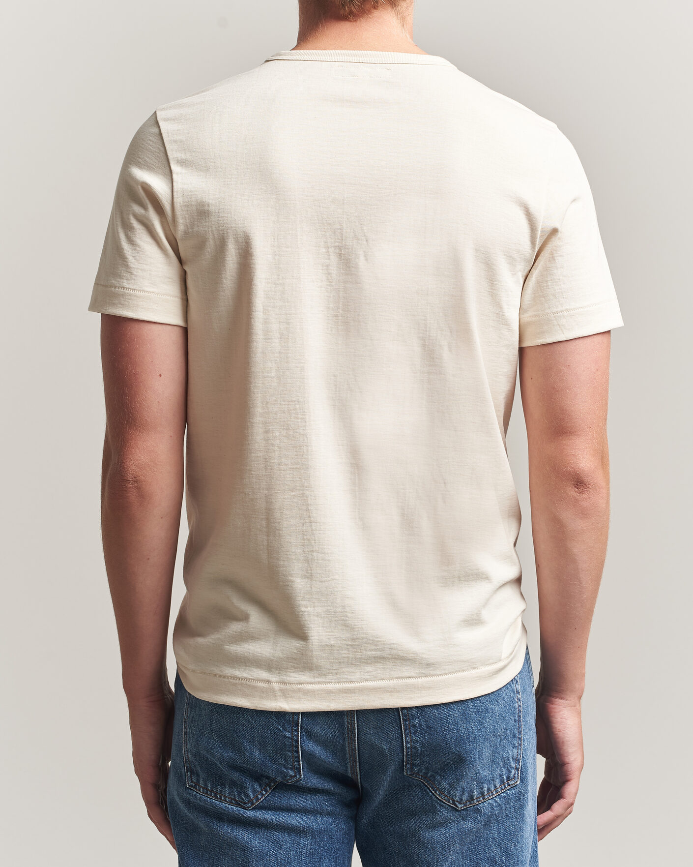 Heren | T-shirts | Merz b. Schwanen | Classic Fit Loopwheeled T-Shirt Nature