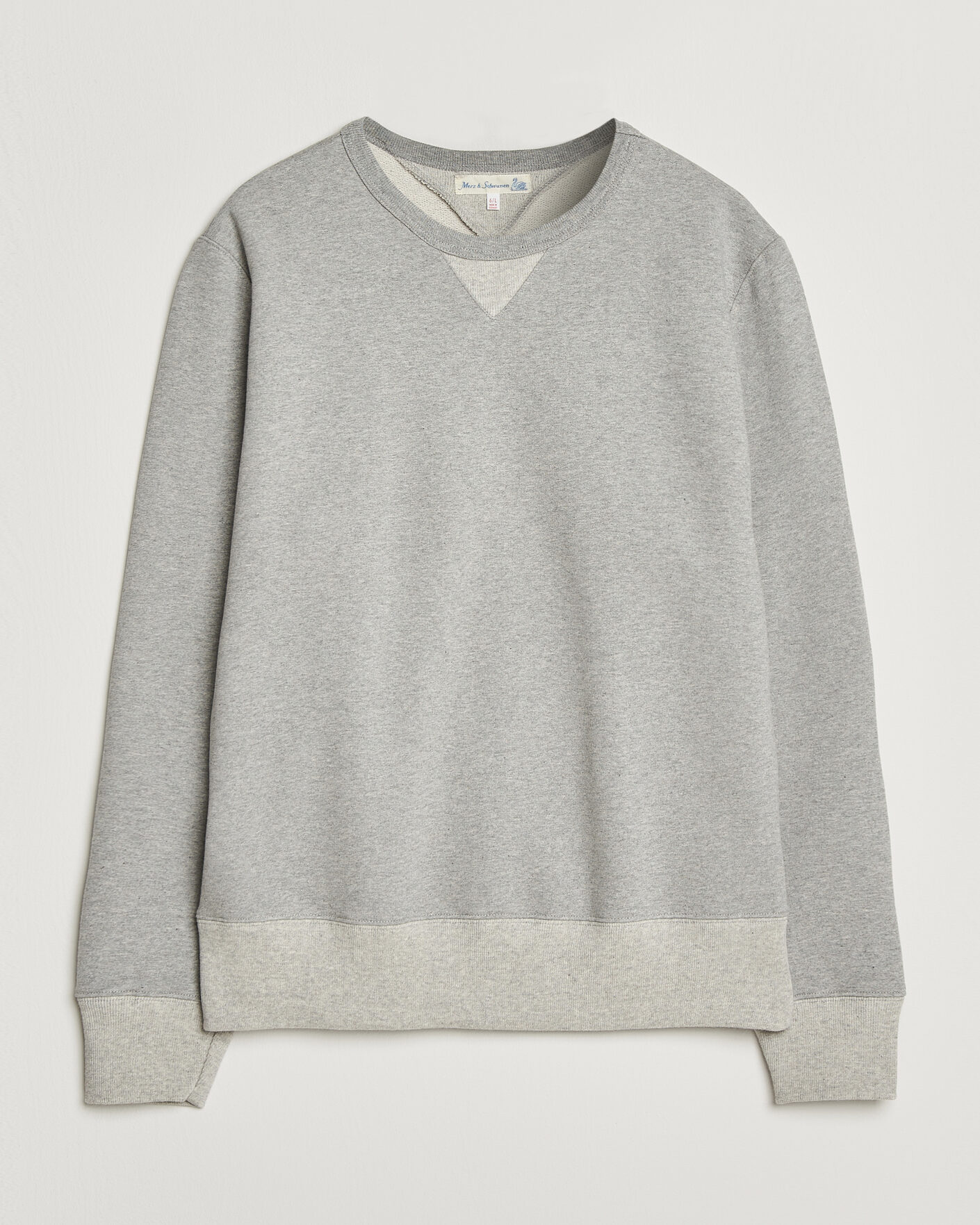 Heren | Truien | Merz b. Schwanen | Vintage Machine Sweatshirt Grey Melange