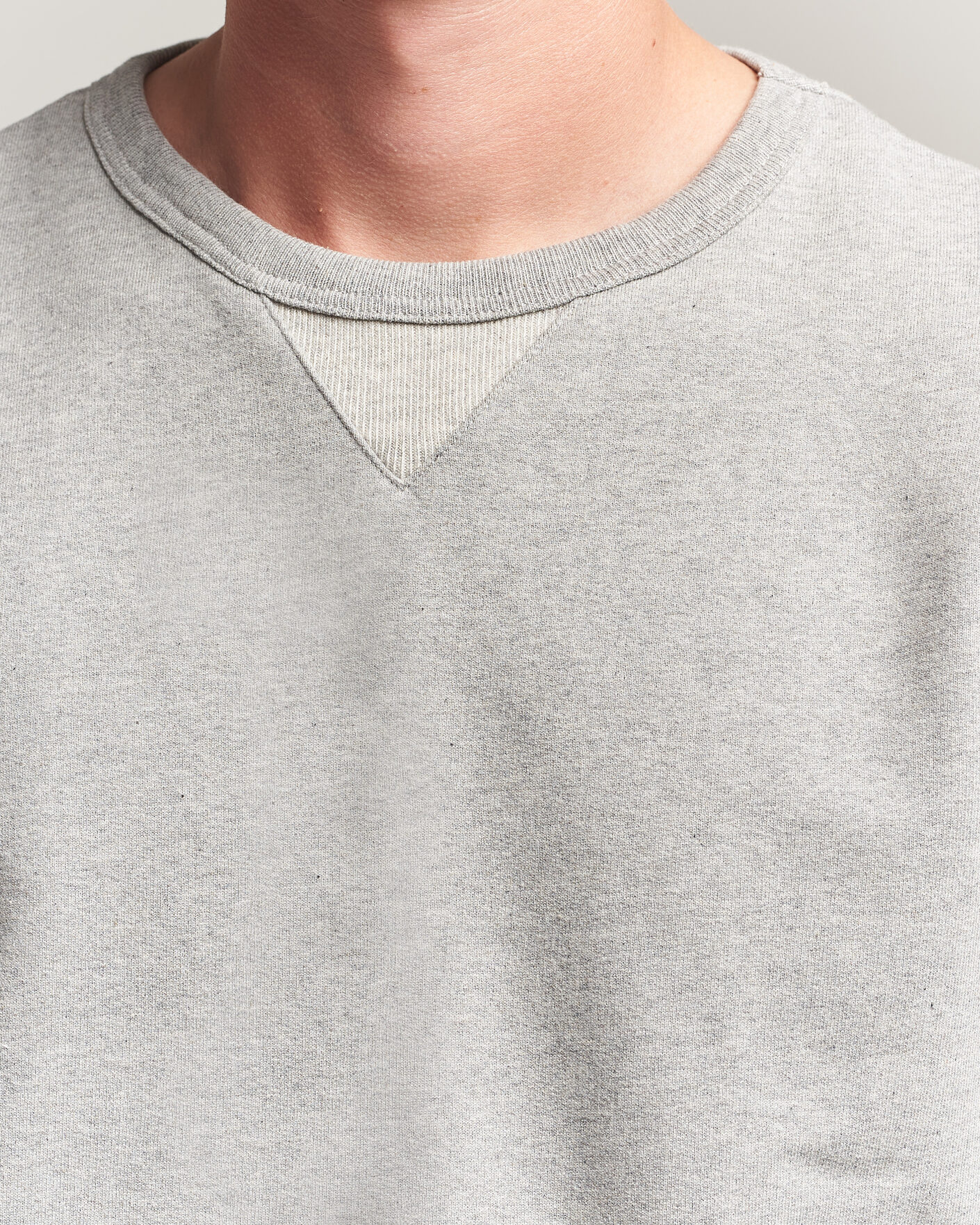 Heren | Truien | Merz b. Schwanen | Vintage Machine Sweatshirt Grey Melange