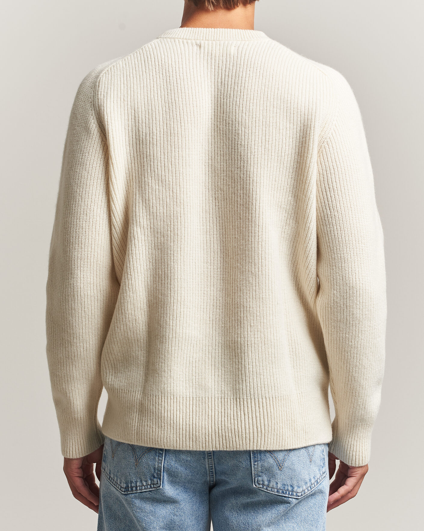 Heren | Truien | Merz b. Schwanen | Merino/Cashmere Knitted Sweater Nature