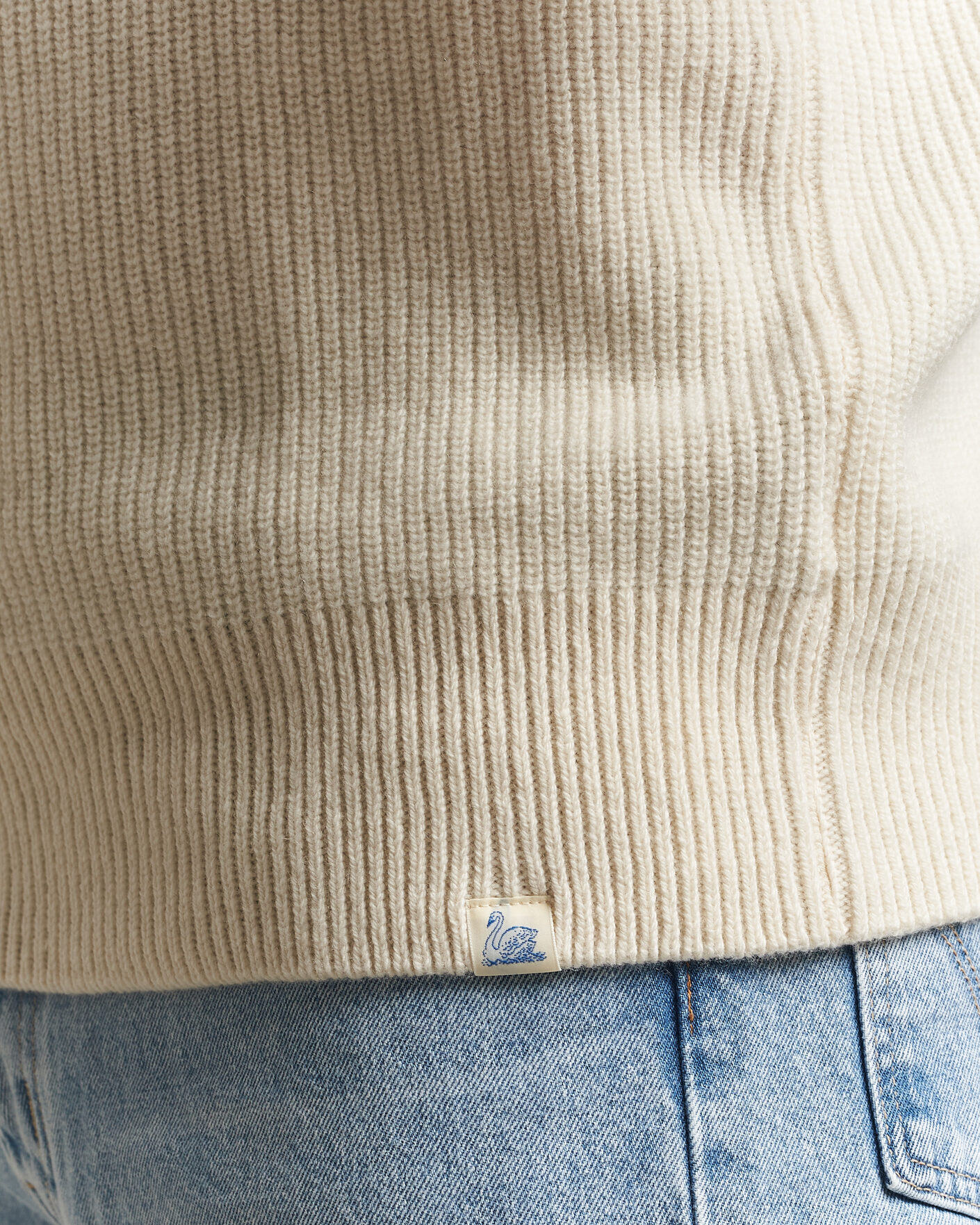 Heren | Truien | Merz b. Schwanen | Merino/Cashmere Knitted Sweater Nature