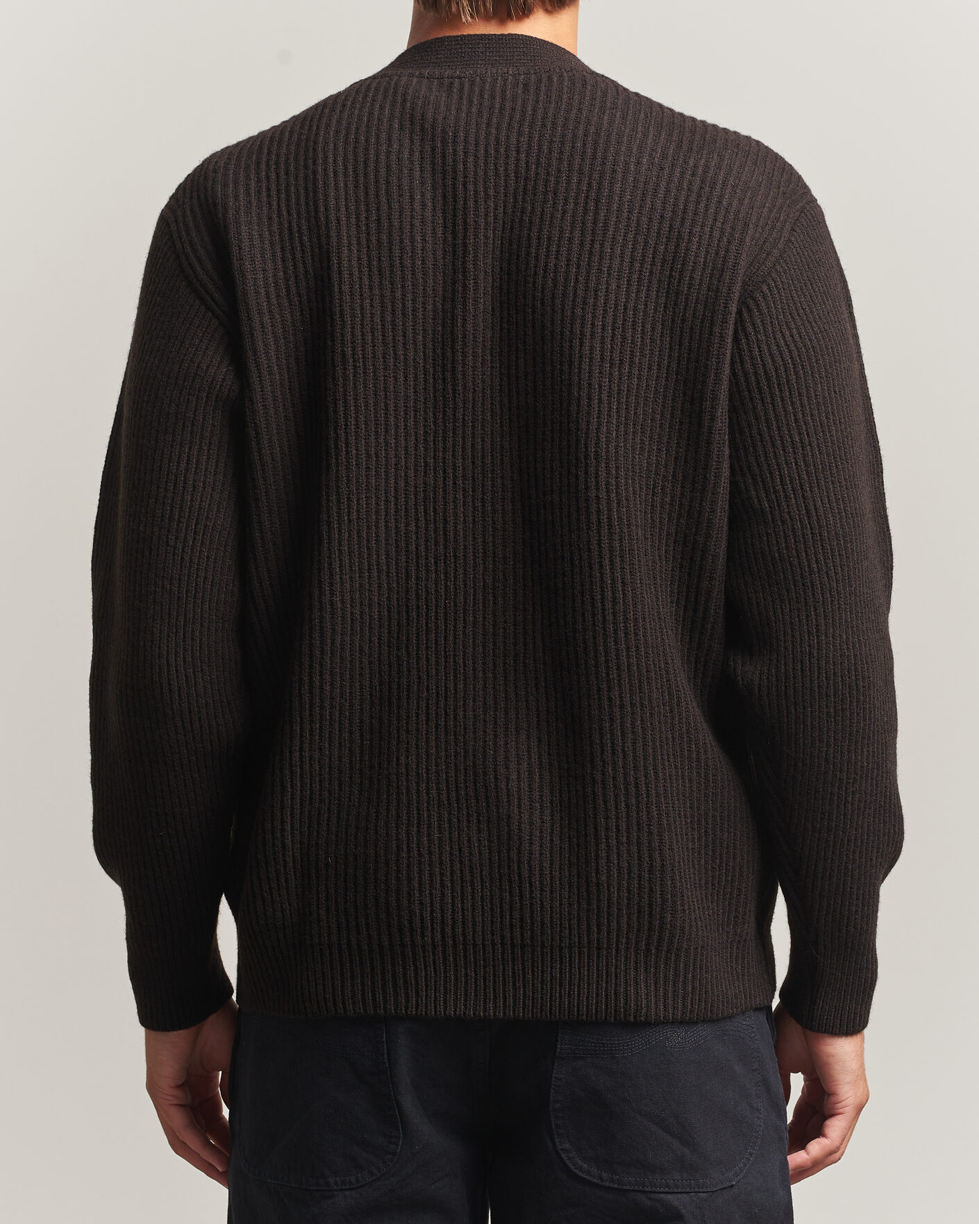 Heren | Truien | Merz b. Schwanen | Merino/Cashmere Knitted Cardigan Espresso