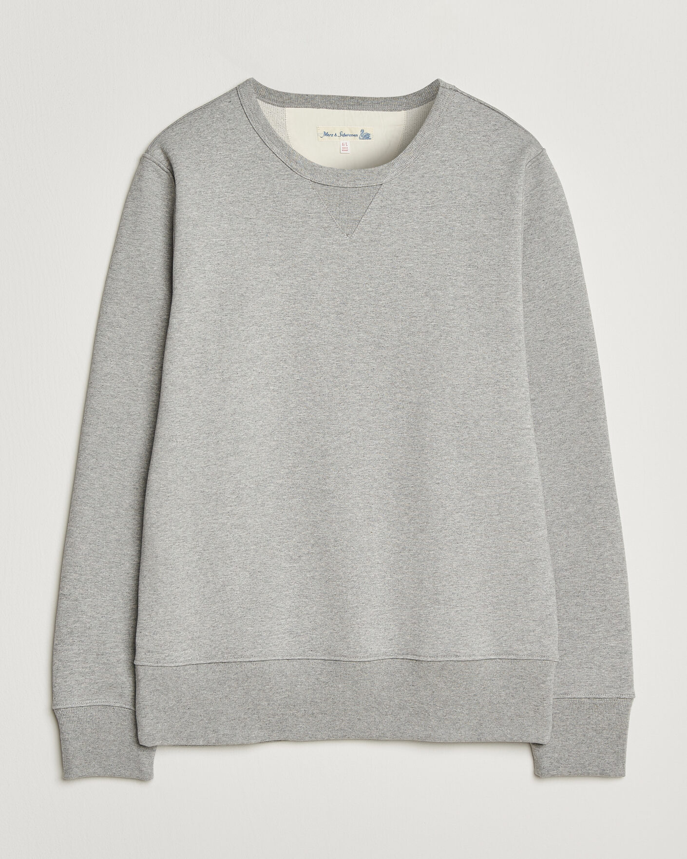 Heren | Truien | Merz b. Schwanen | Classic Fit Loopwheeled Heavyweight Sweatshirt Grey Melange