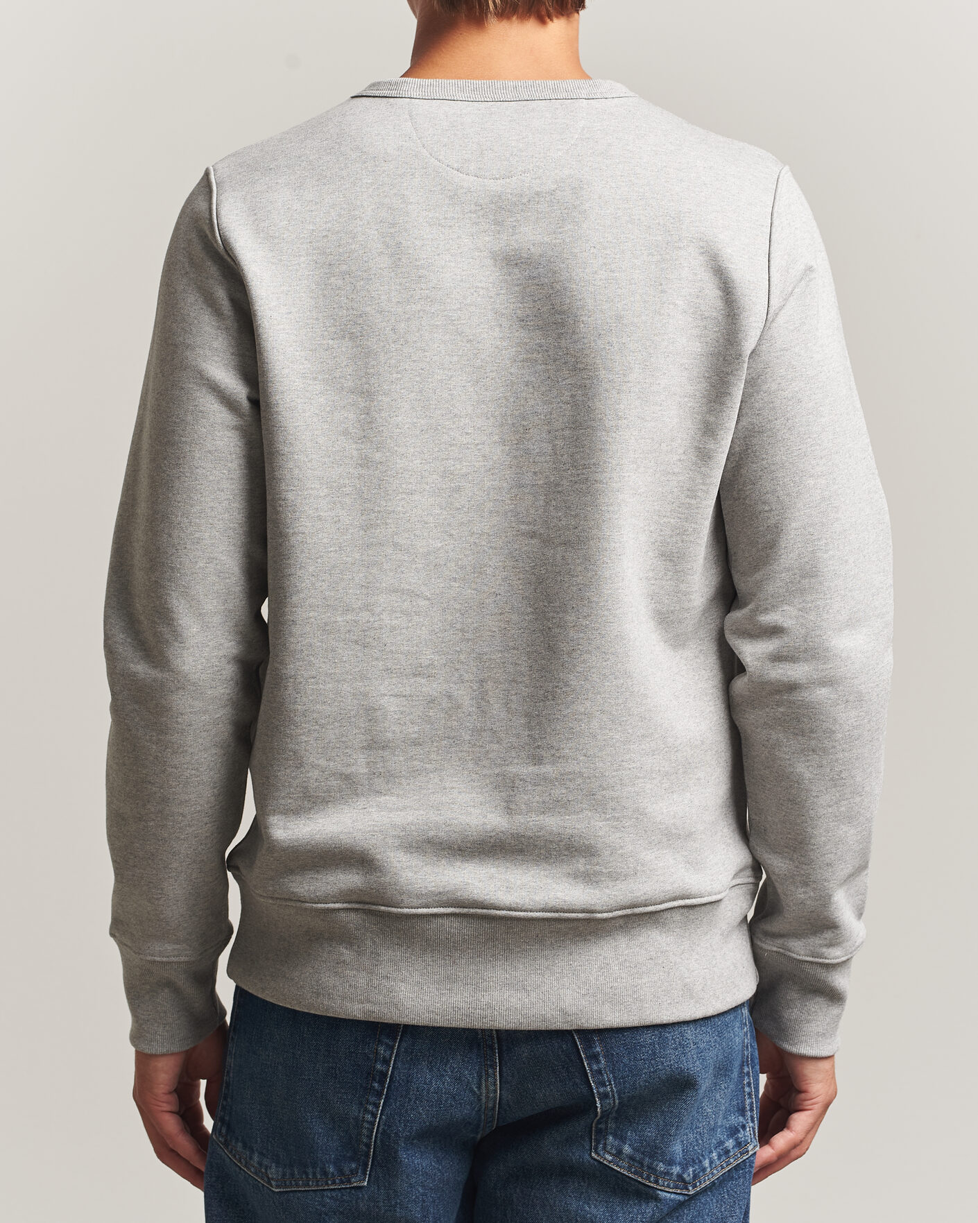 Heren | Truien | Merz b. Schwanen | Classic Fit Loopwheeled Heavyweight Sweatshirt Grey Melange