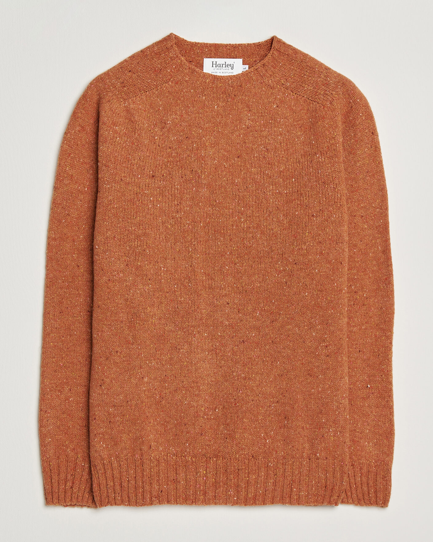 Heren | Business & Beyond | Harley Of Scotland | Donegal Wool Crewneck Orange