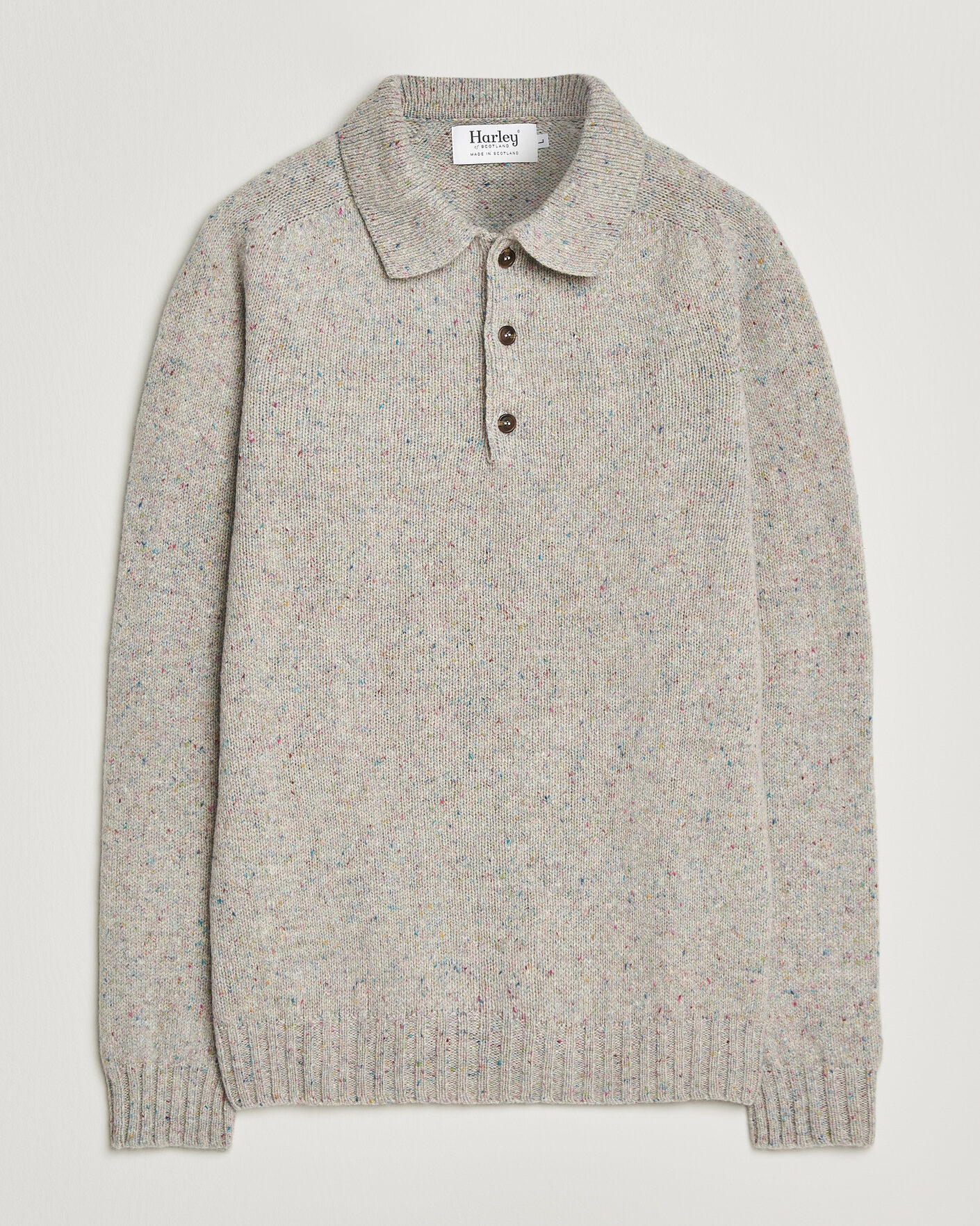 Heren | Truien | Harley Of Scotland | Donegal Wool Polo Machair