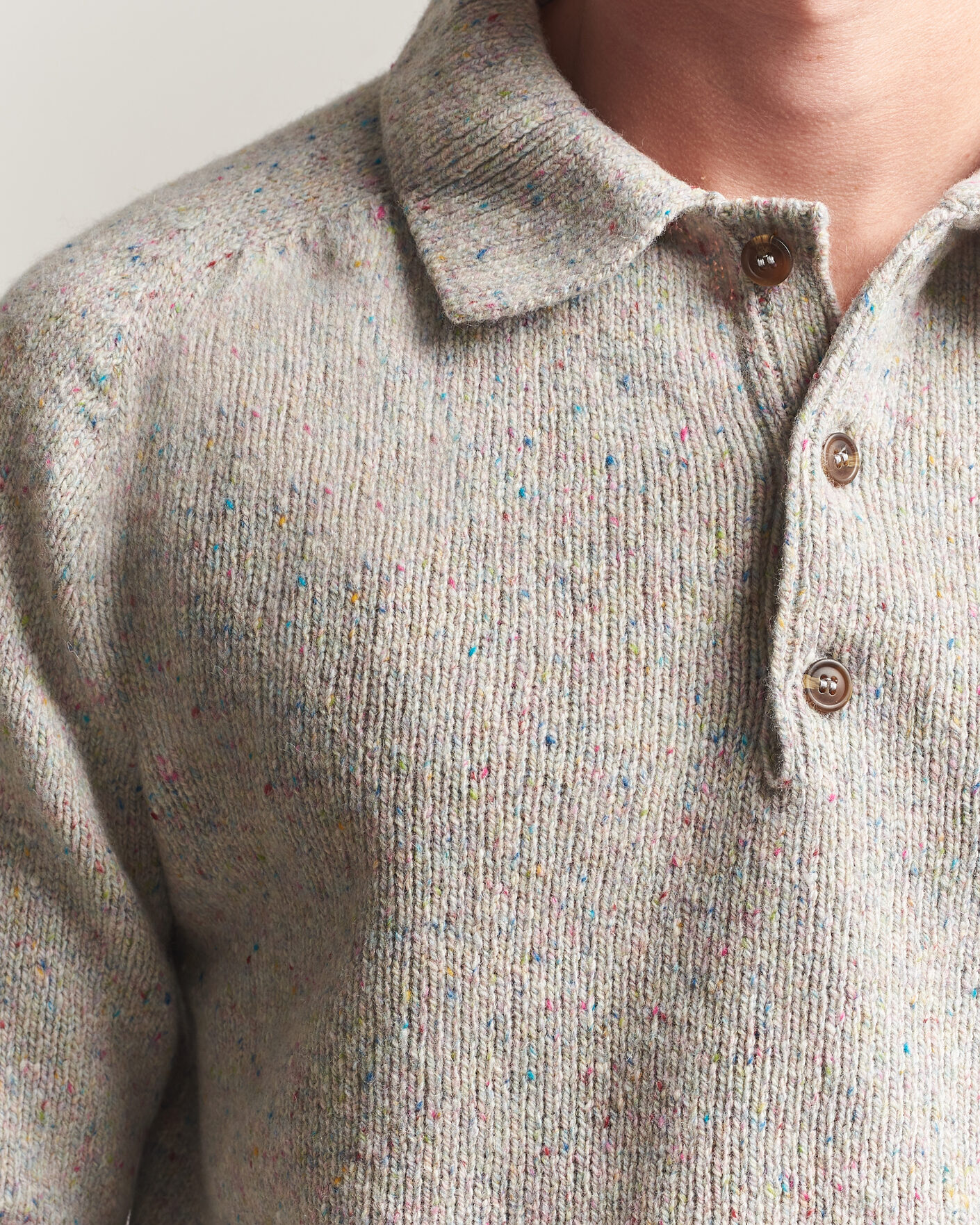 Heren | Truien | Harley Of Scotland | Donegal Wool Polo Machair